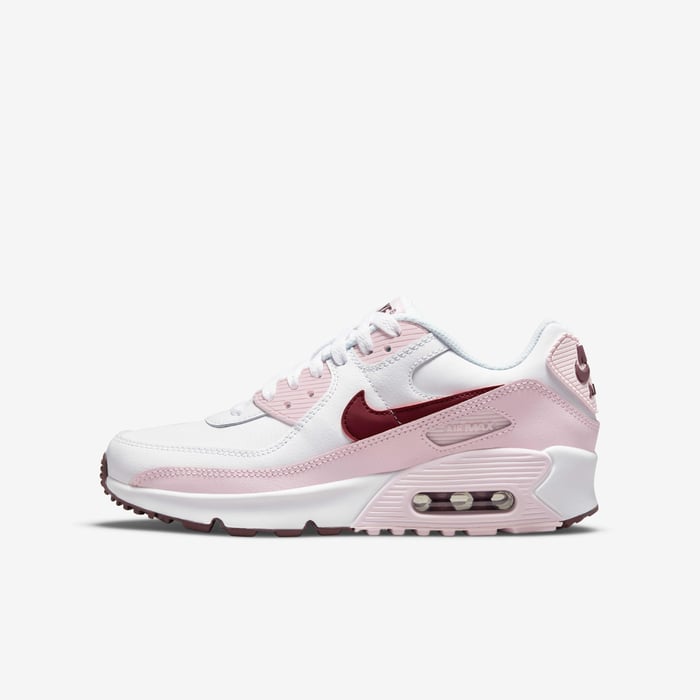 Buy Nike Air Max 90 LTR Older Kids' Shoes White/Pink Foam/Dark