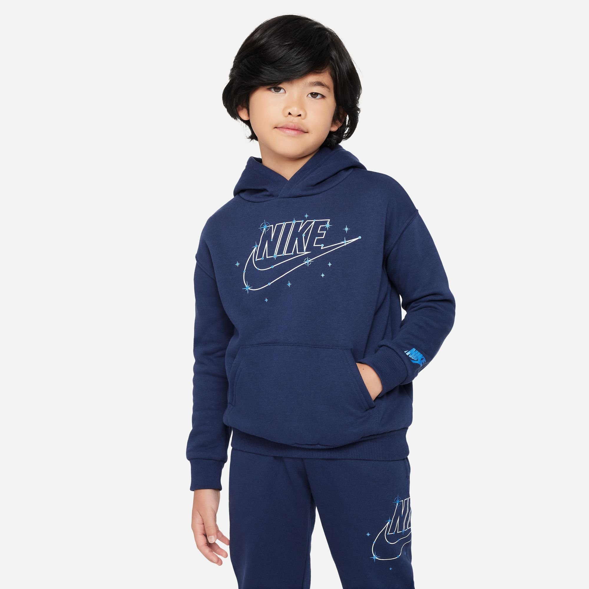 Buy Nike Sportswear Shine Fleece Pullover Hoodie Little Kids