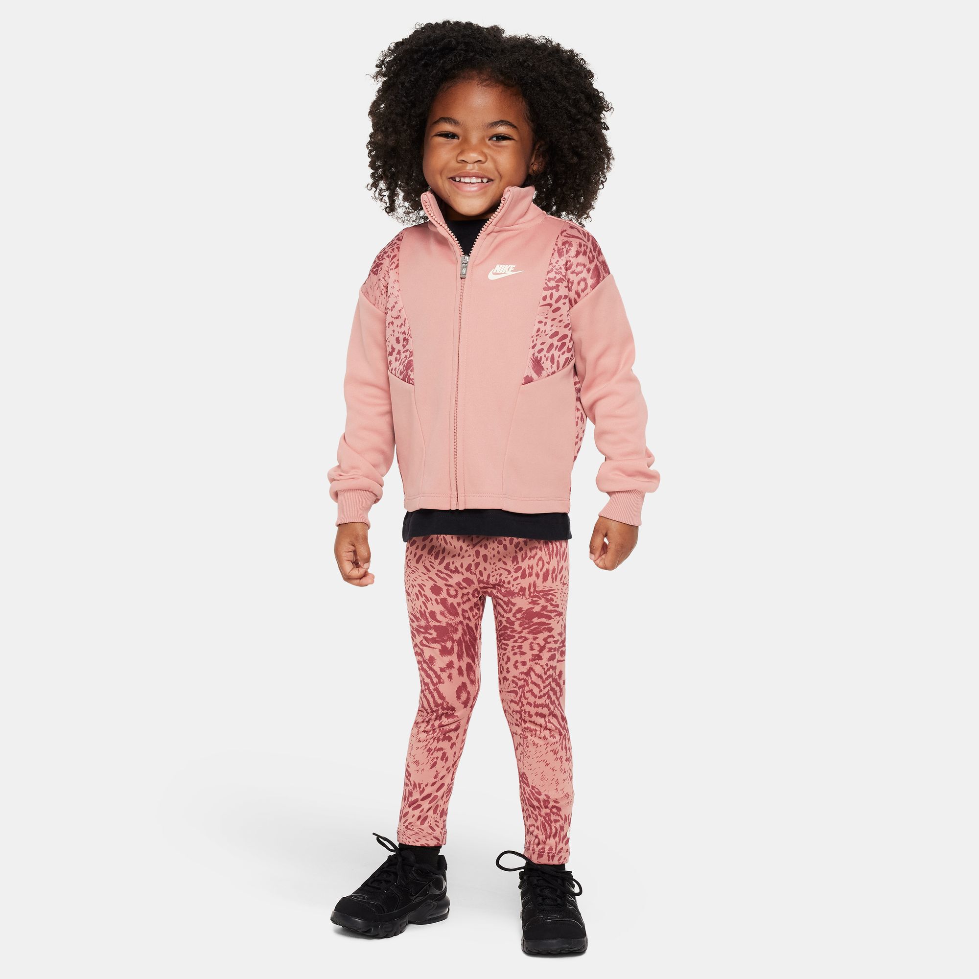 Nike swoosh pink tracksuit top