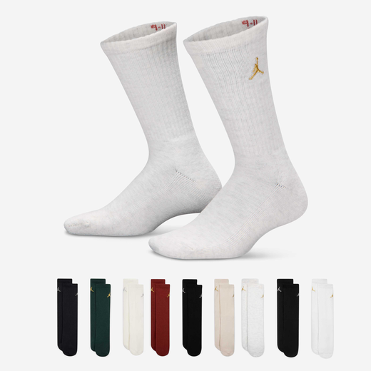 جوارب-نايكي, جوردن, جوارب هوليداي كرو جيفت بوكس للأطفال الكبار (9 أزواج)