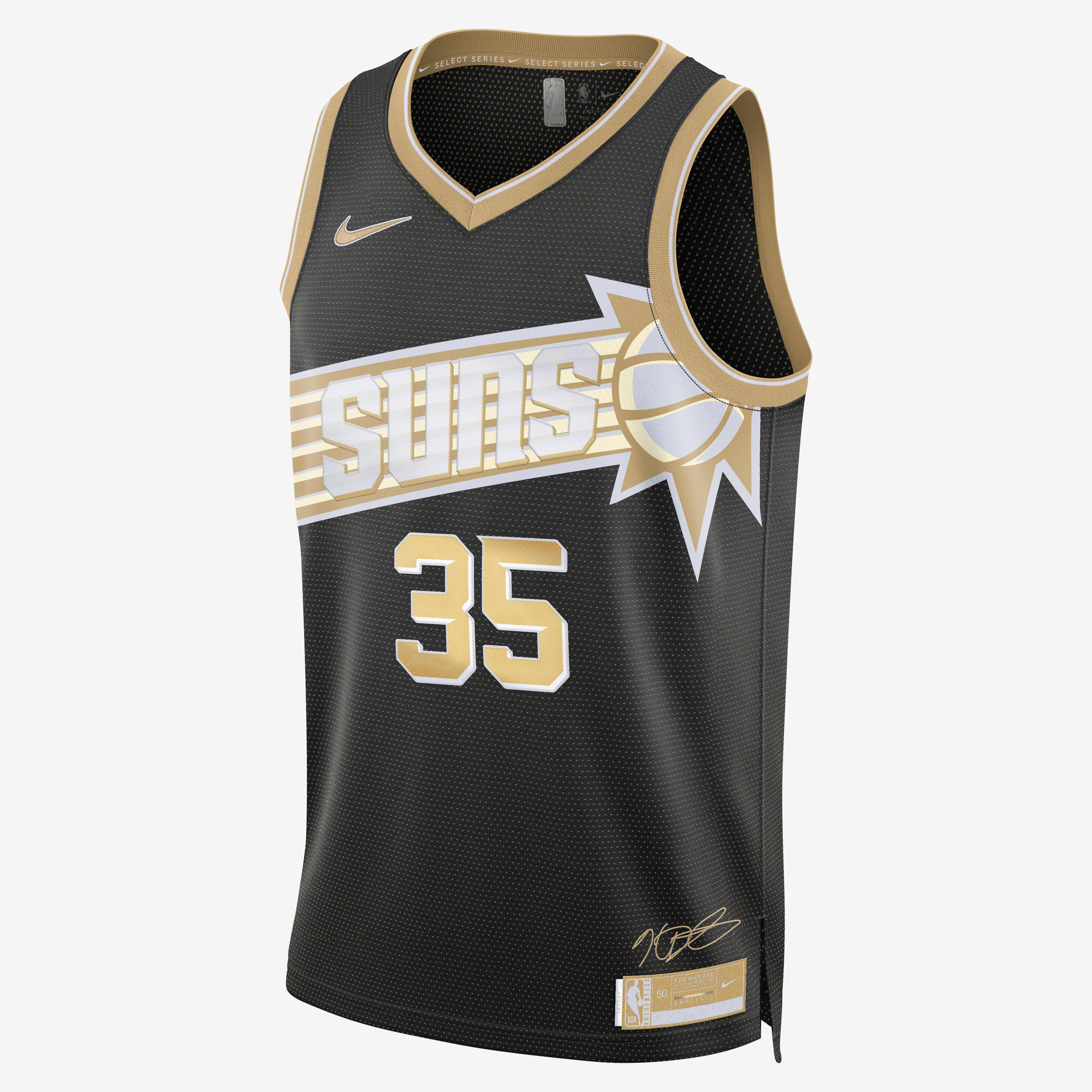 Suns Kevin Durant 35 DRI-FITジャージ Unisex Jordan Brand Kevin Durant Black Phoenix Suns Swingman