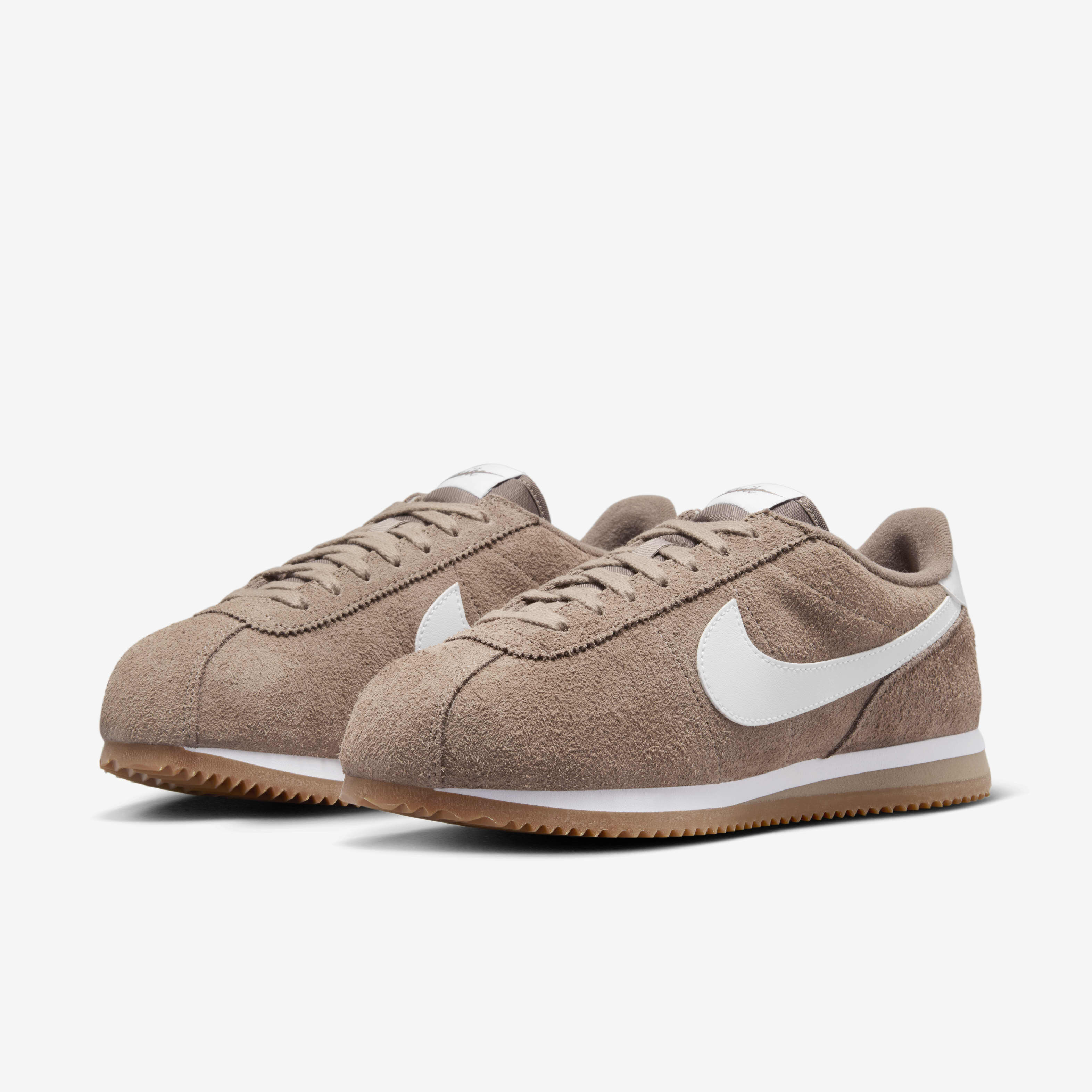 Buy Nike Cortez Vintage Suede Women s Shoes Mink Brown Gum Medium Brown White Nike Kuwait Official