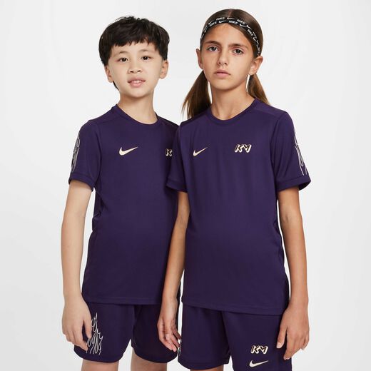 Kids' Short Sleeves Shirts-Nike, Kylian Mbappé Academy, Older Kids' Dri-FIT Football Top