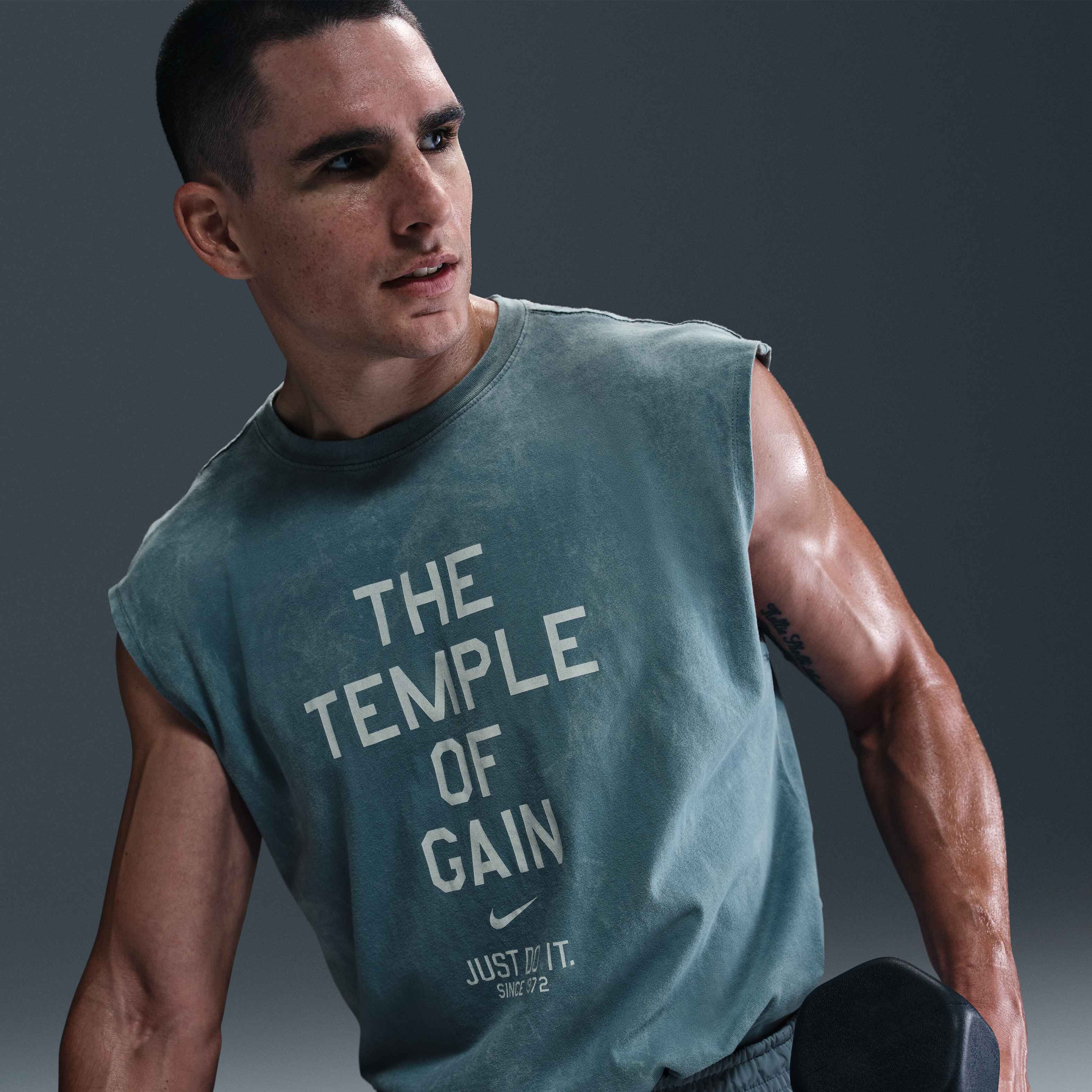 Buy Nike Men's Sleeveless T-Shirt - Smoky Blue | Nike Kuwait