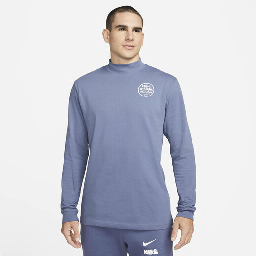 Men's Short Sleeves Shirts-Nike, Nike Sportswear, Men's Long-Sleeve Mock-Neck T-Shirt