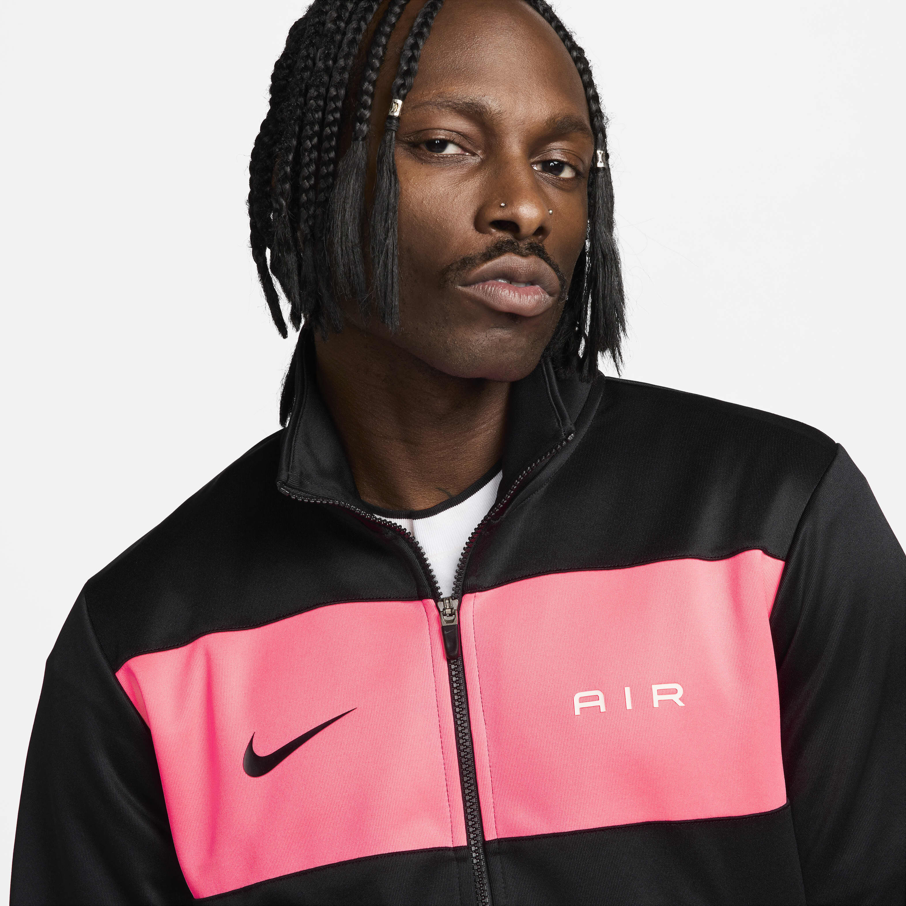 Nike tracksuit pink stripe clearance