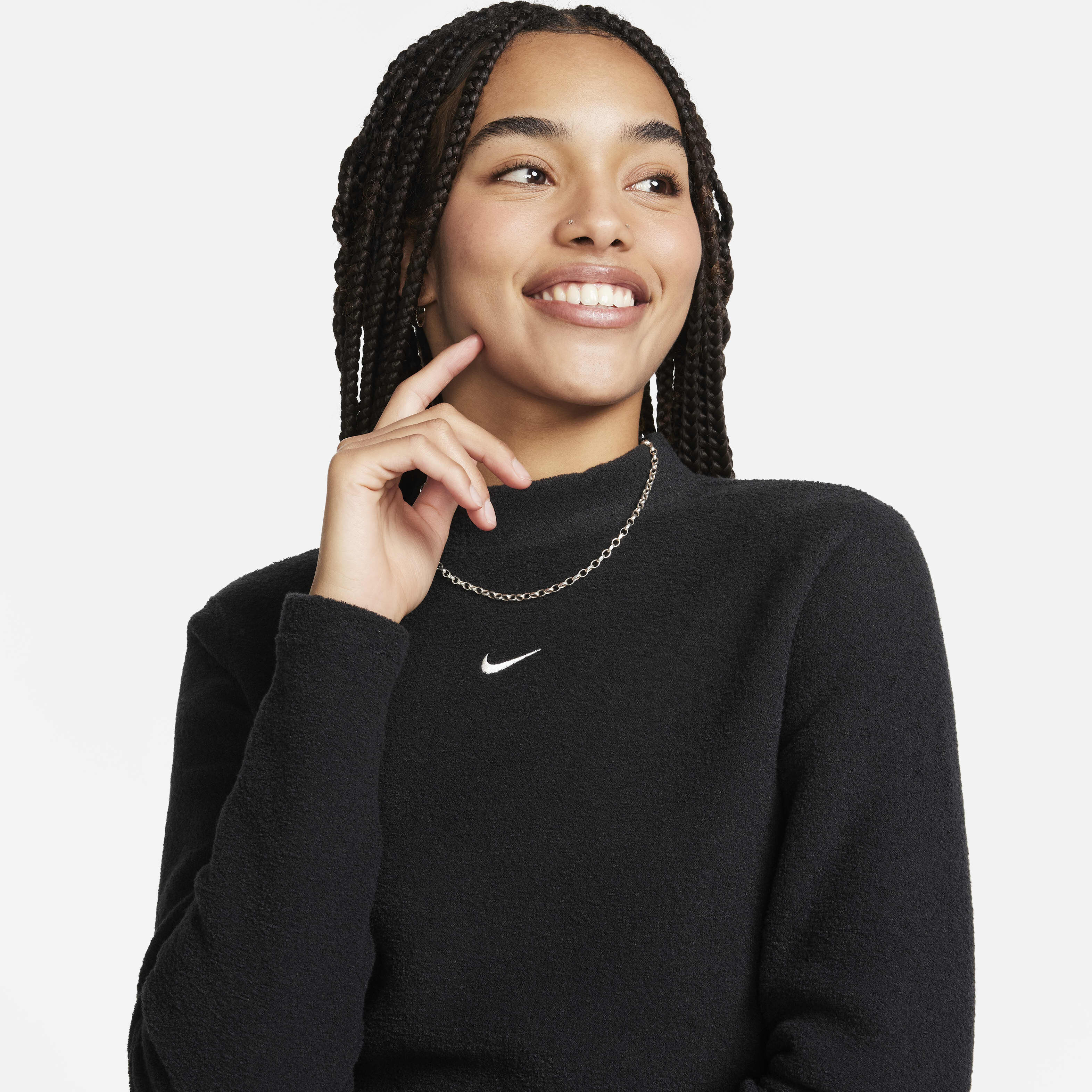 Nike cropped mock neck new arrivals