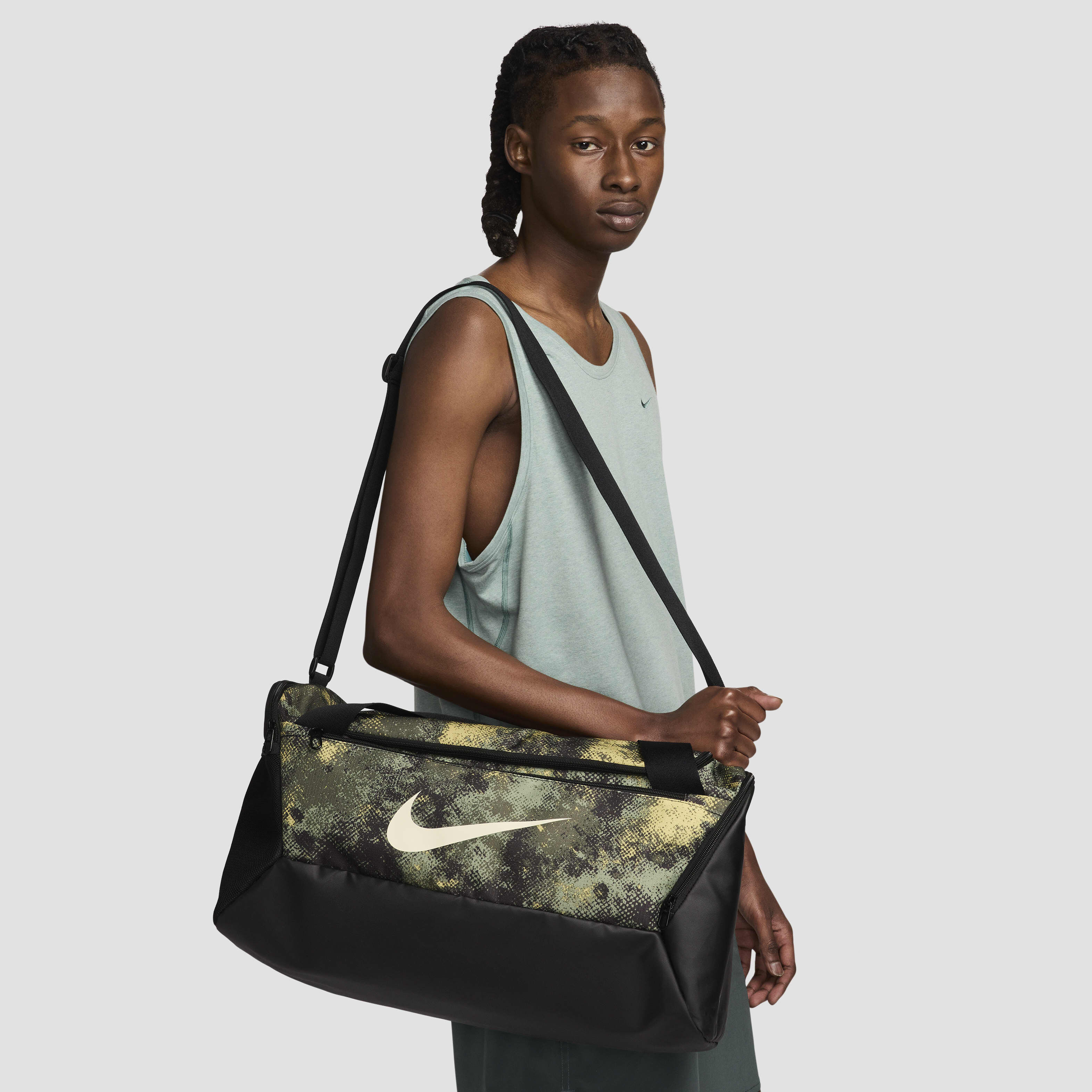 Buy Nike Brasilia Duffel Bag Small 41L Oil Green Black Coconut Milk Nike Kuwait Official