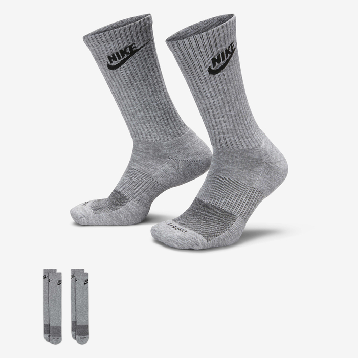 Buy Nike Everyday Plus Cushioned Crew Socks Particle Grey/Black