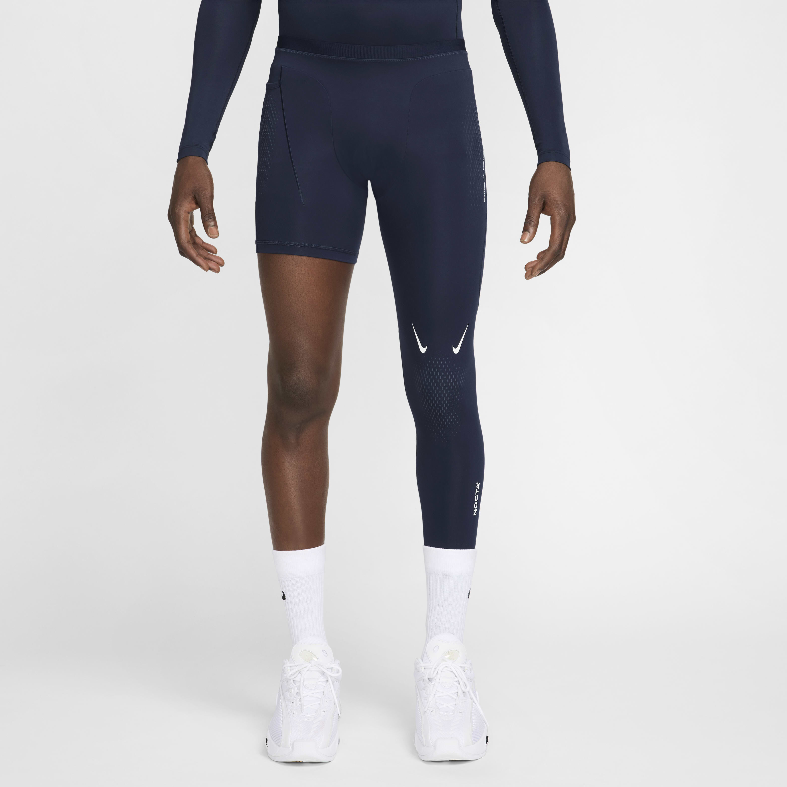 Buy NOCTA Men's Single-Leg Basketball Tights (Left) - College Navy/White |  Nike Kuwait Official