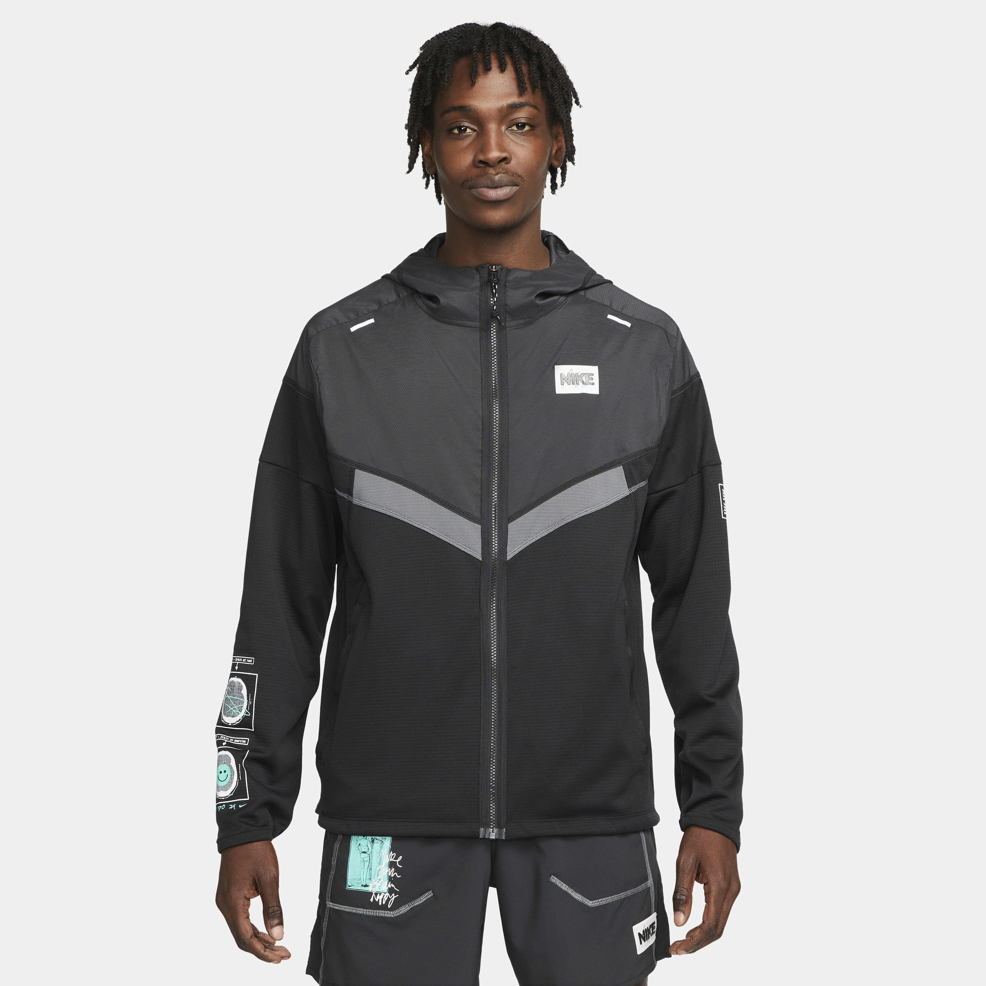 Buy Nike Windrunner Men's Running Jacket Black/Iron Grey - Main Image