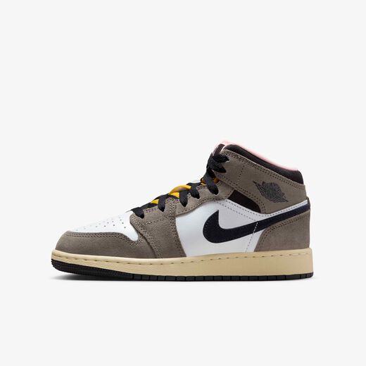Jordan Kids-JRDN, Air Jordan 1 Mid 'Cave Stone', Older Kids' Shoes