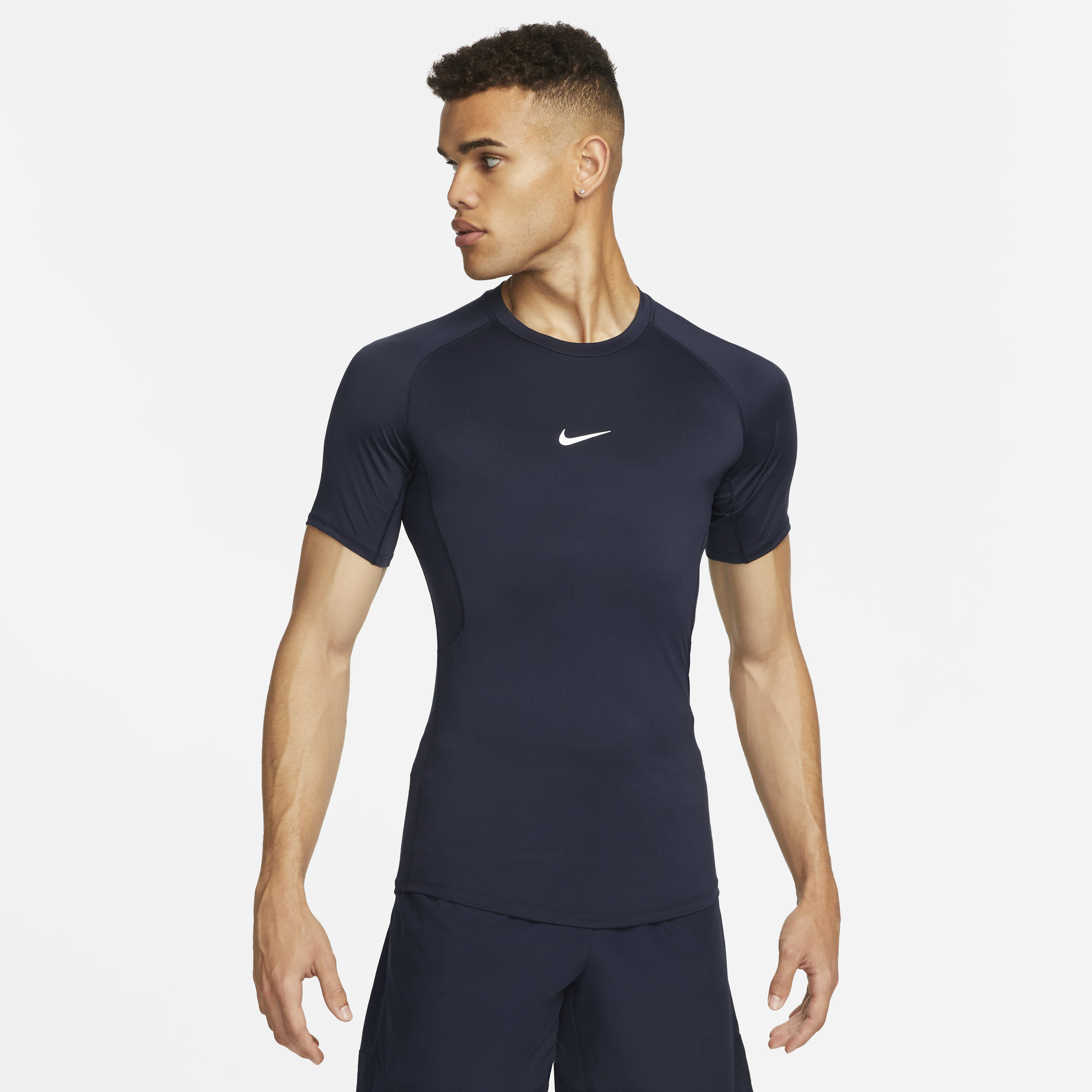 ★Nike★ Pro Dry Fit Tight Short Sleeve Fitness Top M Obsidi Buy Nike Pro Men's Dri-FIT Tight Short-Sleeve Fitness Top