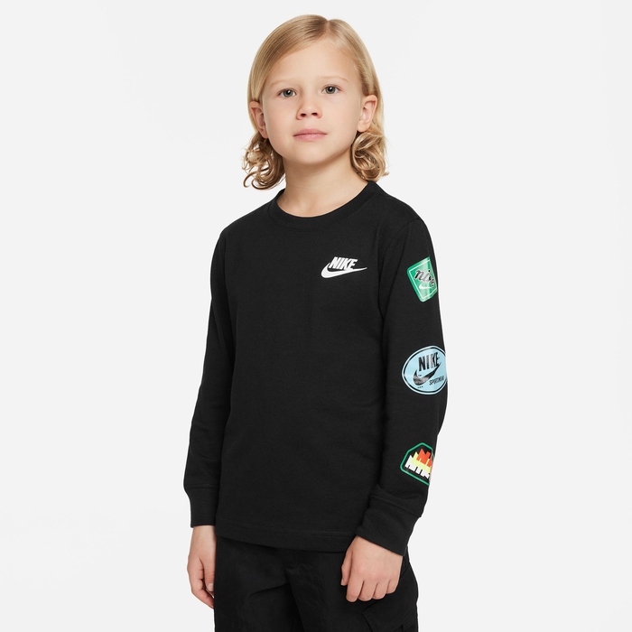 Buy Nike Retro Sticker Little Kids Long Sleeve Graphic T Shirt Black Nike Kuwait Official