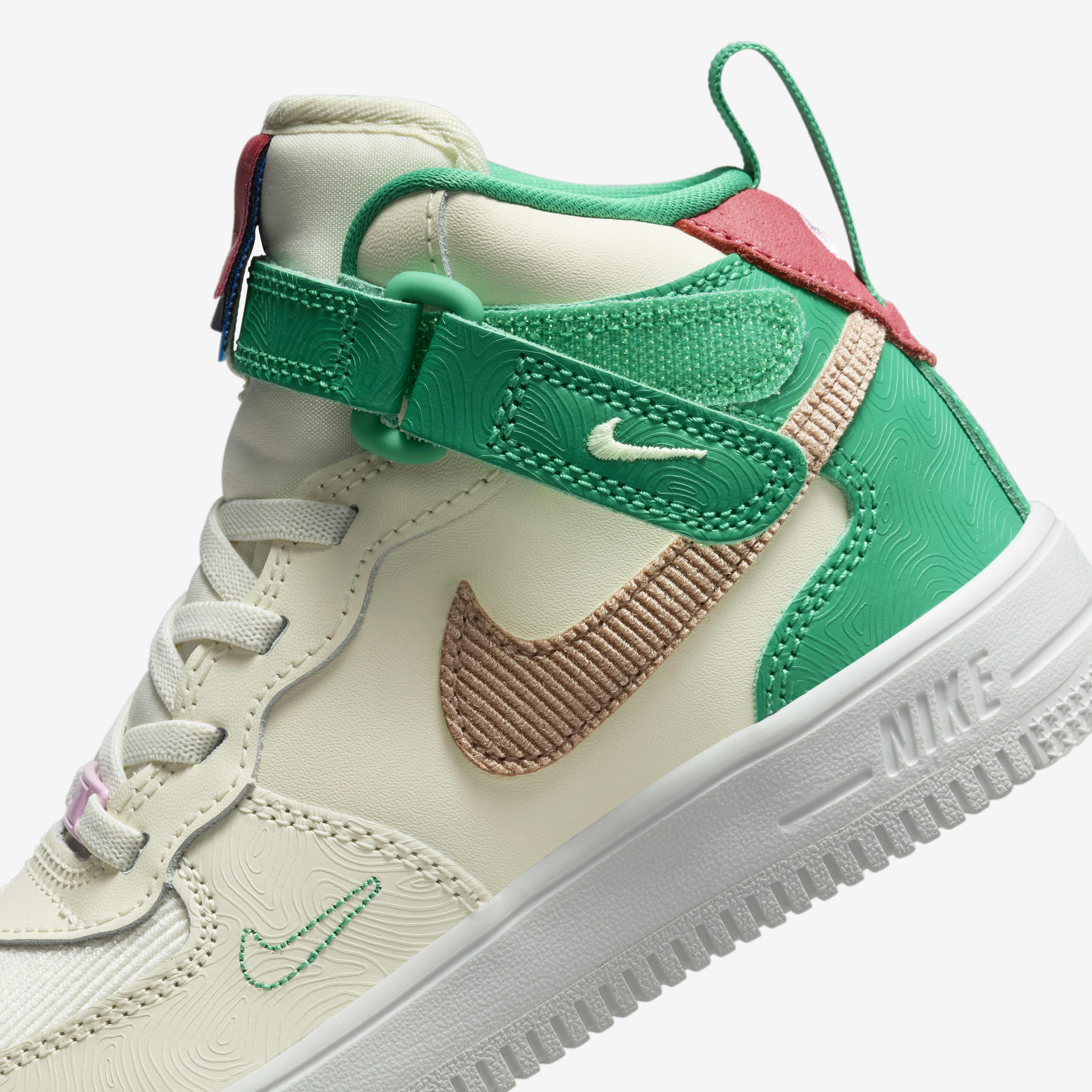 Buy Nike Force 1 Mid SE EasyOn Younger Kids' Shoes - Coconut Milk