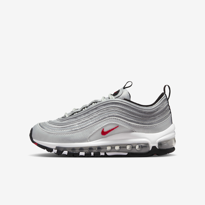 Buy Nike Air Max 97 Older Kids' Shoes Metallic Silver/White
