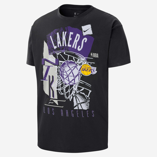 Basketball Tops & T-Shirts-Nike, Los Angeles Lakers Courtside, Men's Nike NBA Vintage T-Shirt