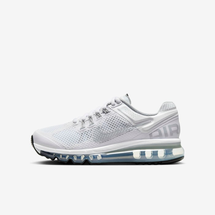 Buy Nike Air Max 2013 Older Kids' Shoes White/Metallic Silver