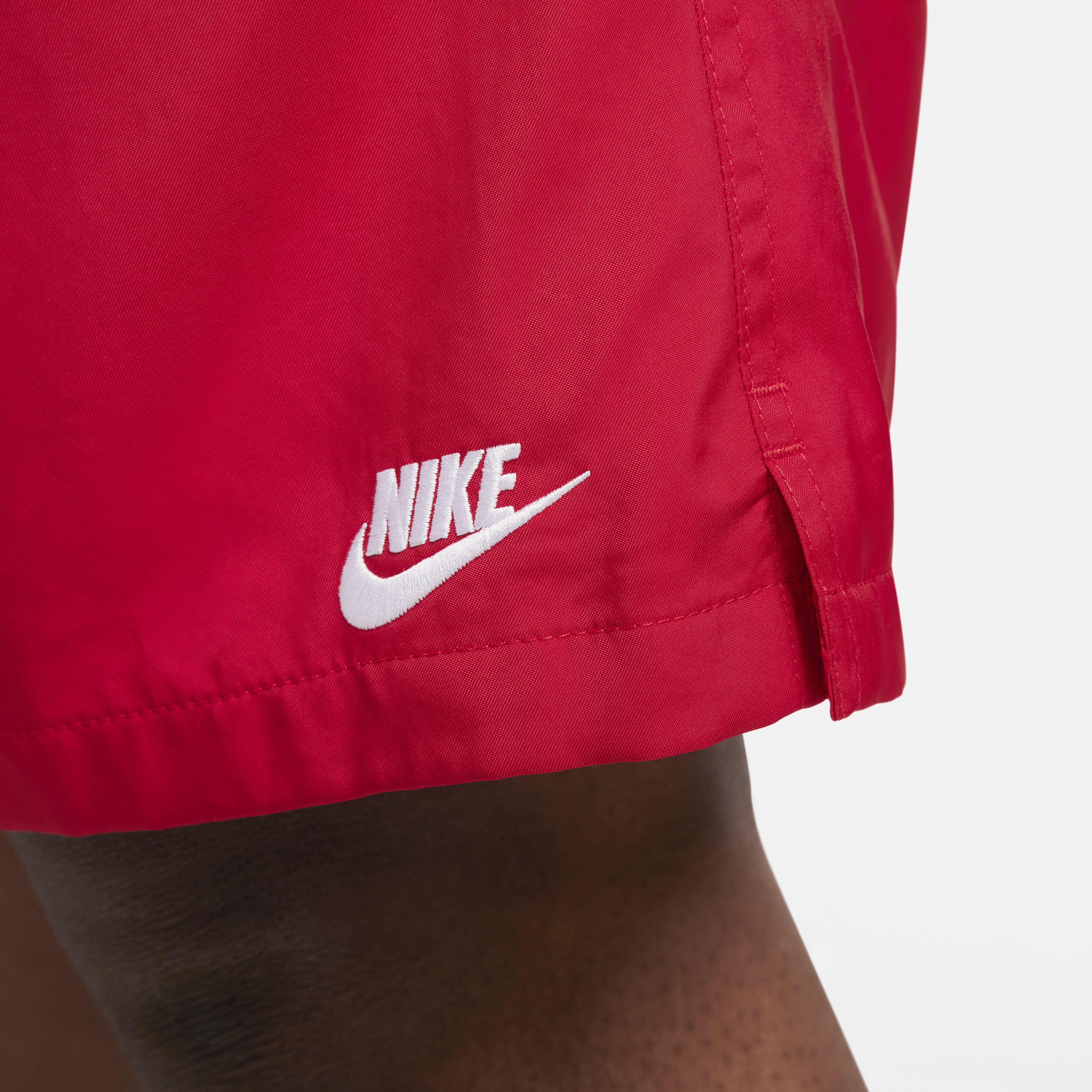 nike club woven shorts in red