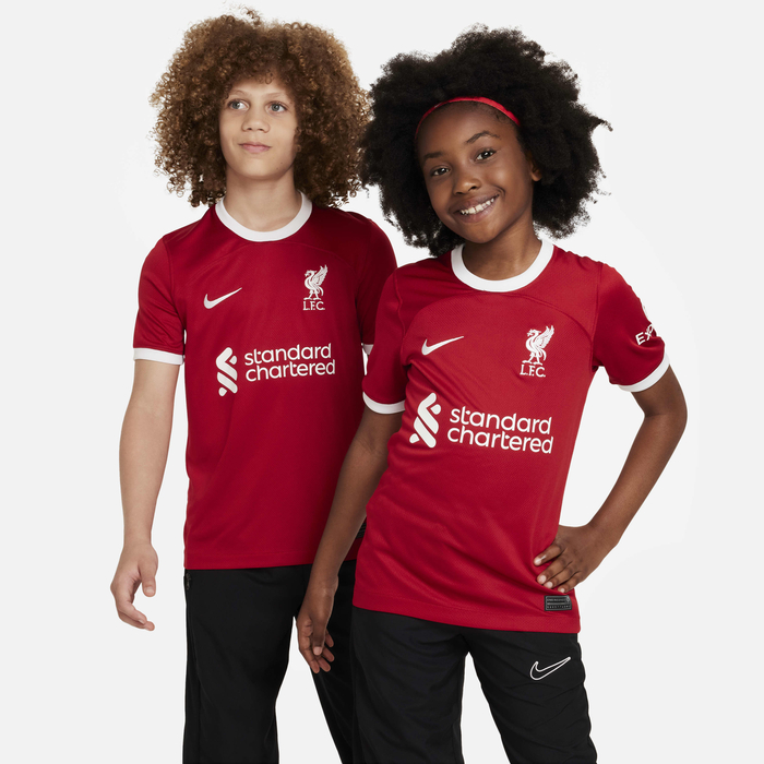 Buy Liverpool 2023/24 Stadium Home Older Kids' Nike Dri-FIT