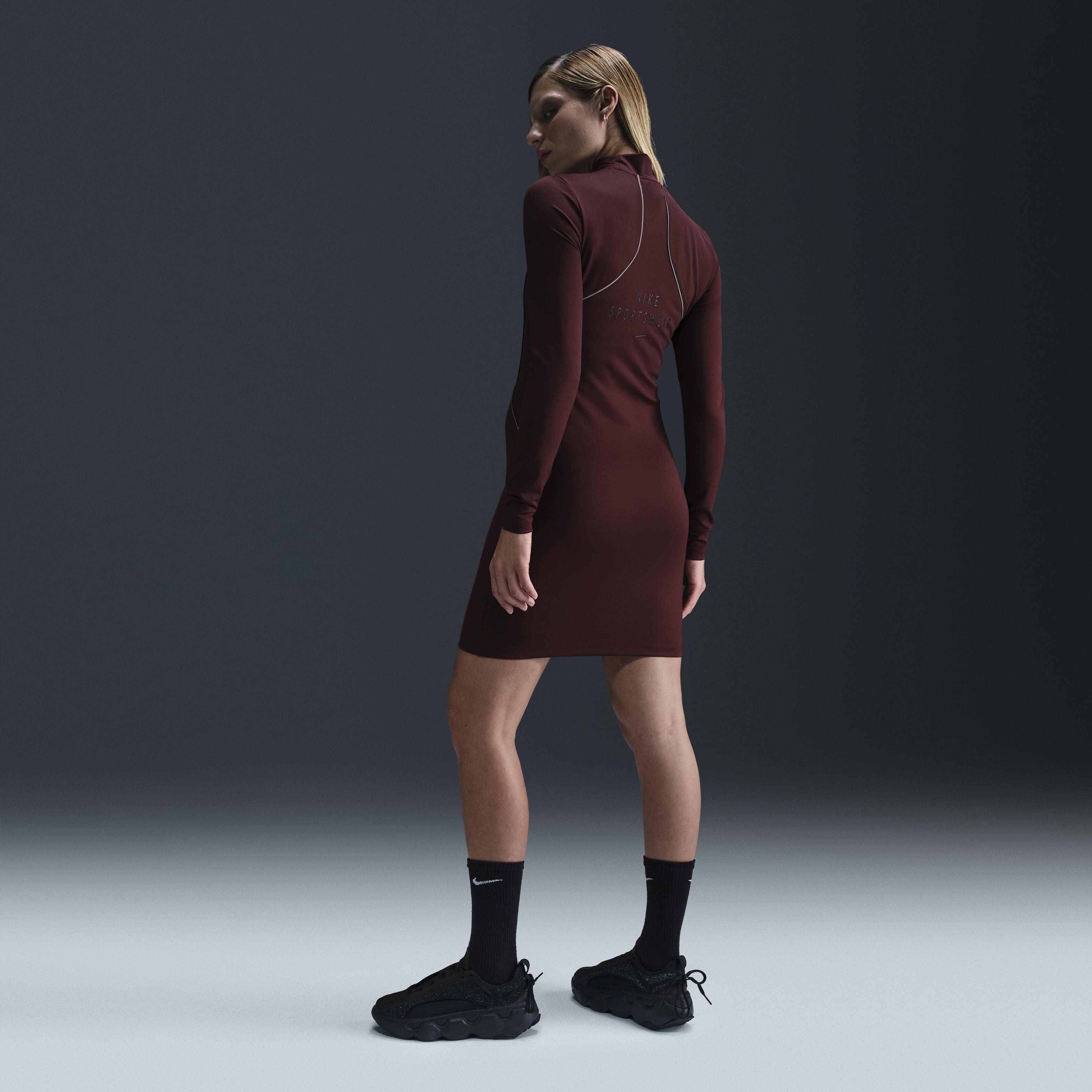 Nike long sleeve sheath dress shop