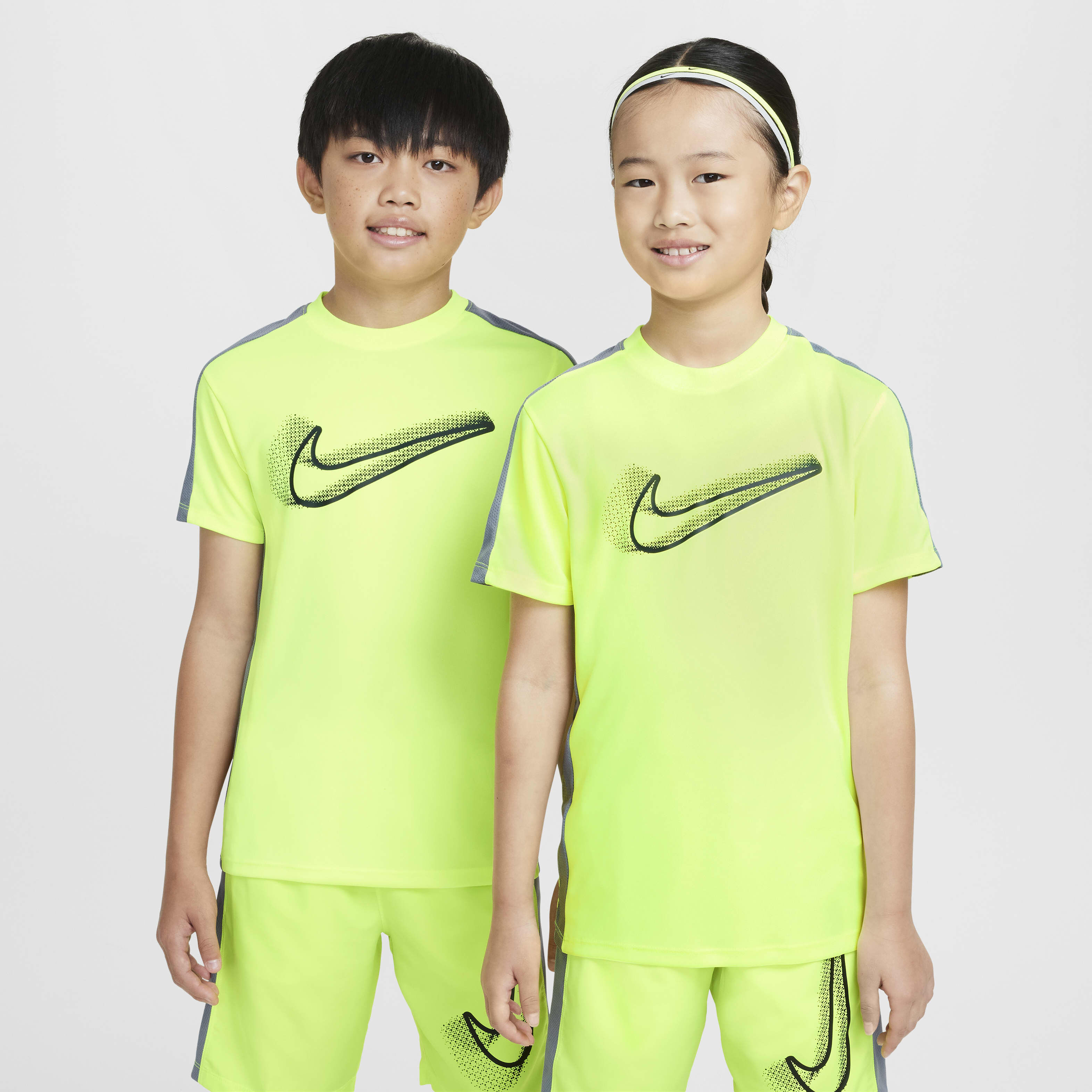 Buy Nike Academy Older Kids' Dri-FIT Football Top Volt/Cool Grey