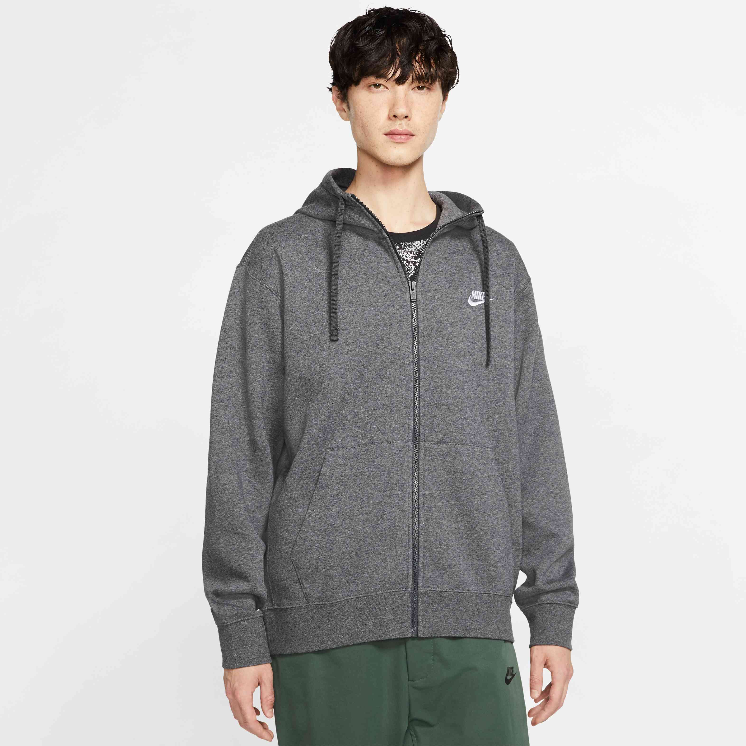 nike sportswear club fleece charcoal