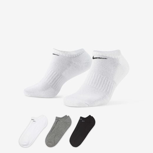 Men's No Show Socks-Nike, Nike Everyday Cushioned, Training No-Show Socks (3 Pairs)