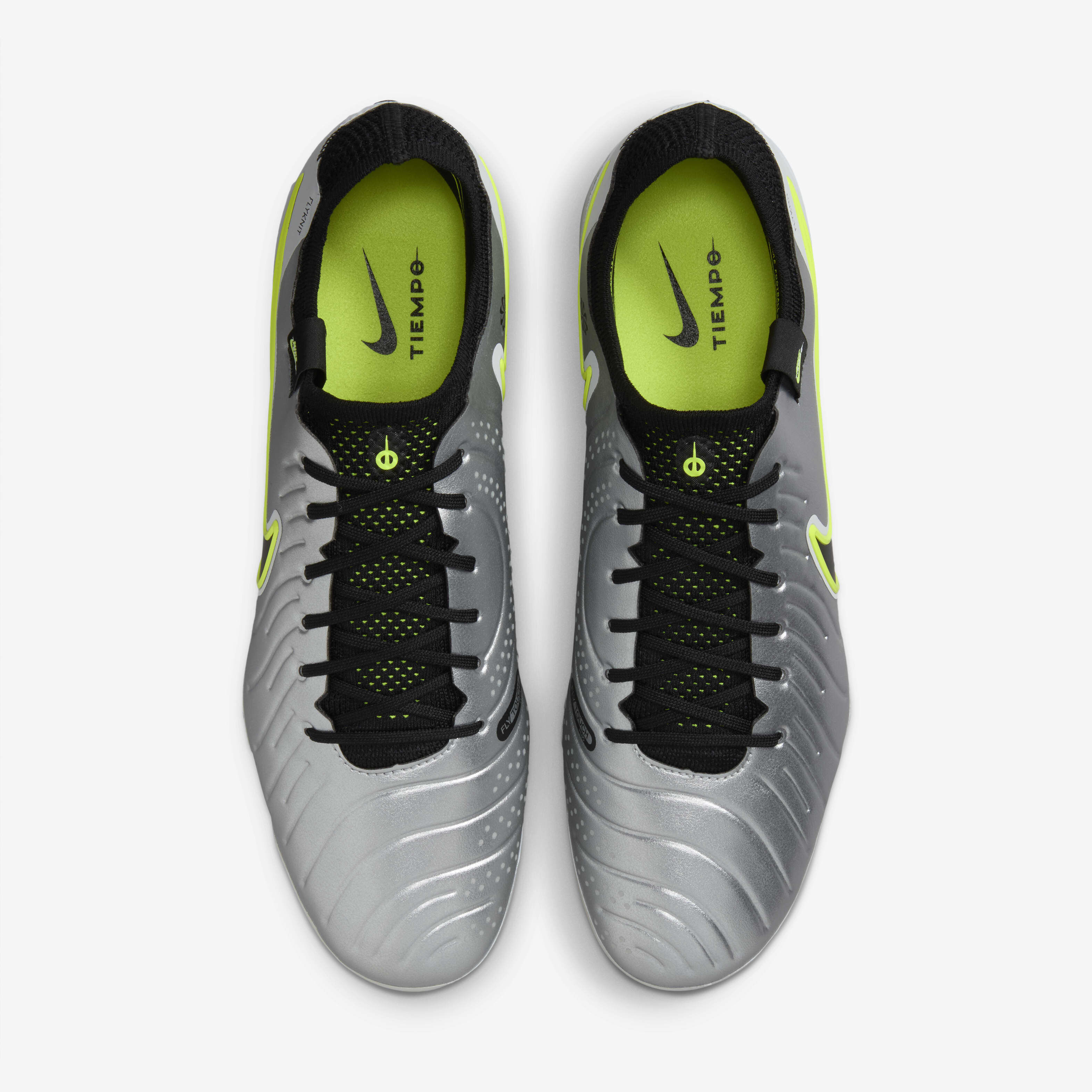 Buy Nike Tiempo Legend 10 Elite Artificial Grass Football Boots Metallic Silver Volt Black Nike Kuwait Official