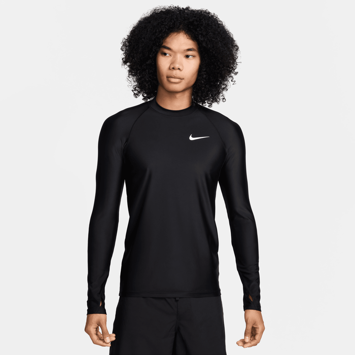 Buy Nike Swim Whitewater Men's Long-Sleeve Rashguard Black/White