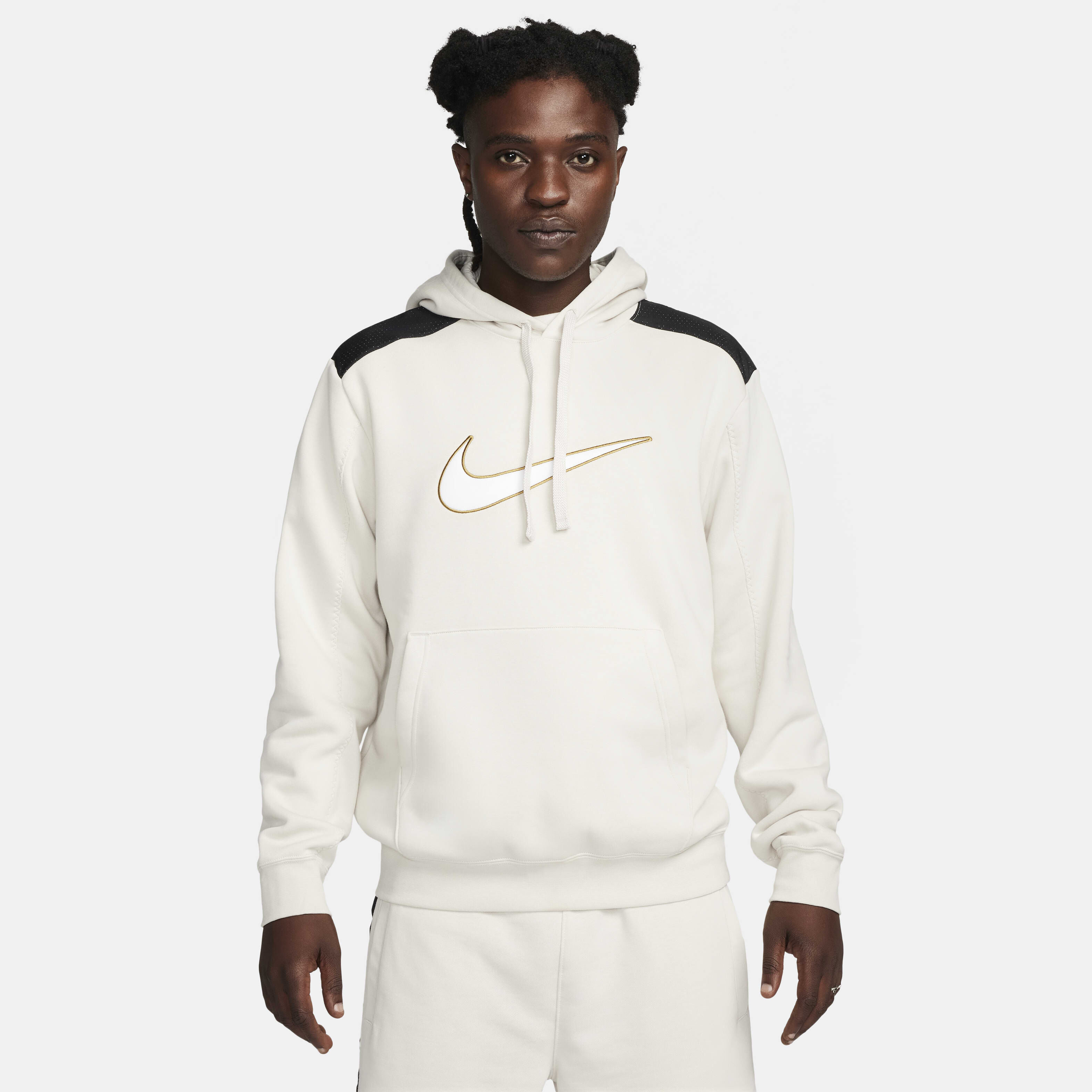 nike gold and white hoodie