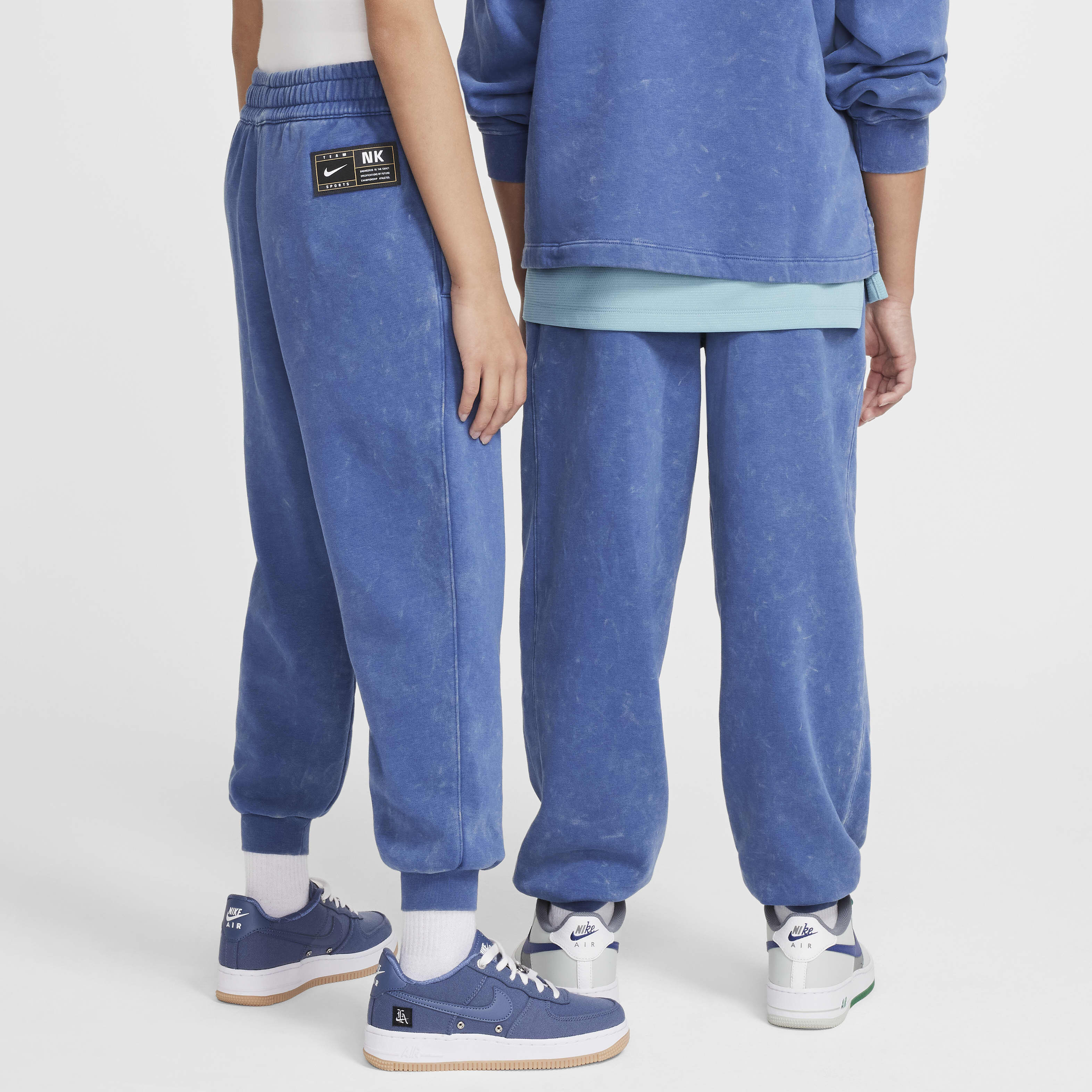 Nike just do it washed joggers in blue 2025