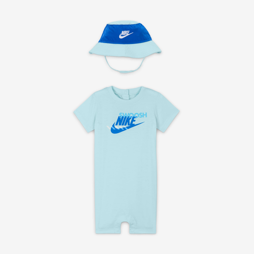 Bodysuits-Nike, Nike Sportswear PE, Baby (12–24M) Romper and Bucket Hat Set