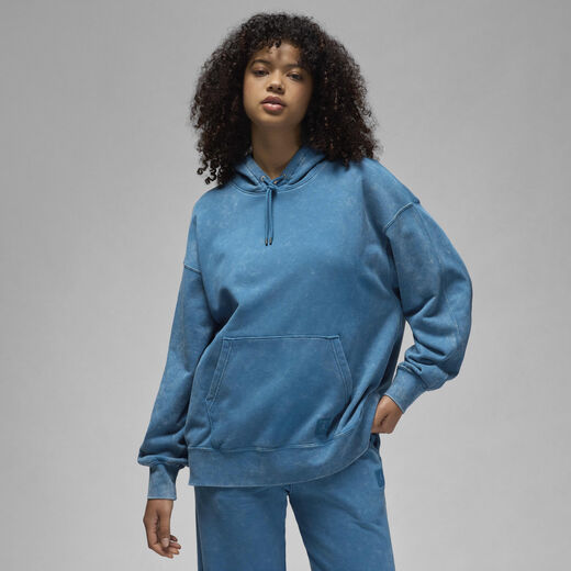 Hoodies & Sweatshirts-Jordan, Jordan Flight Fleece, Women's Satin-Lined Washed Hoodie