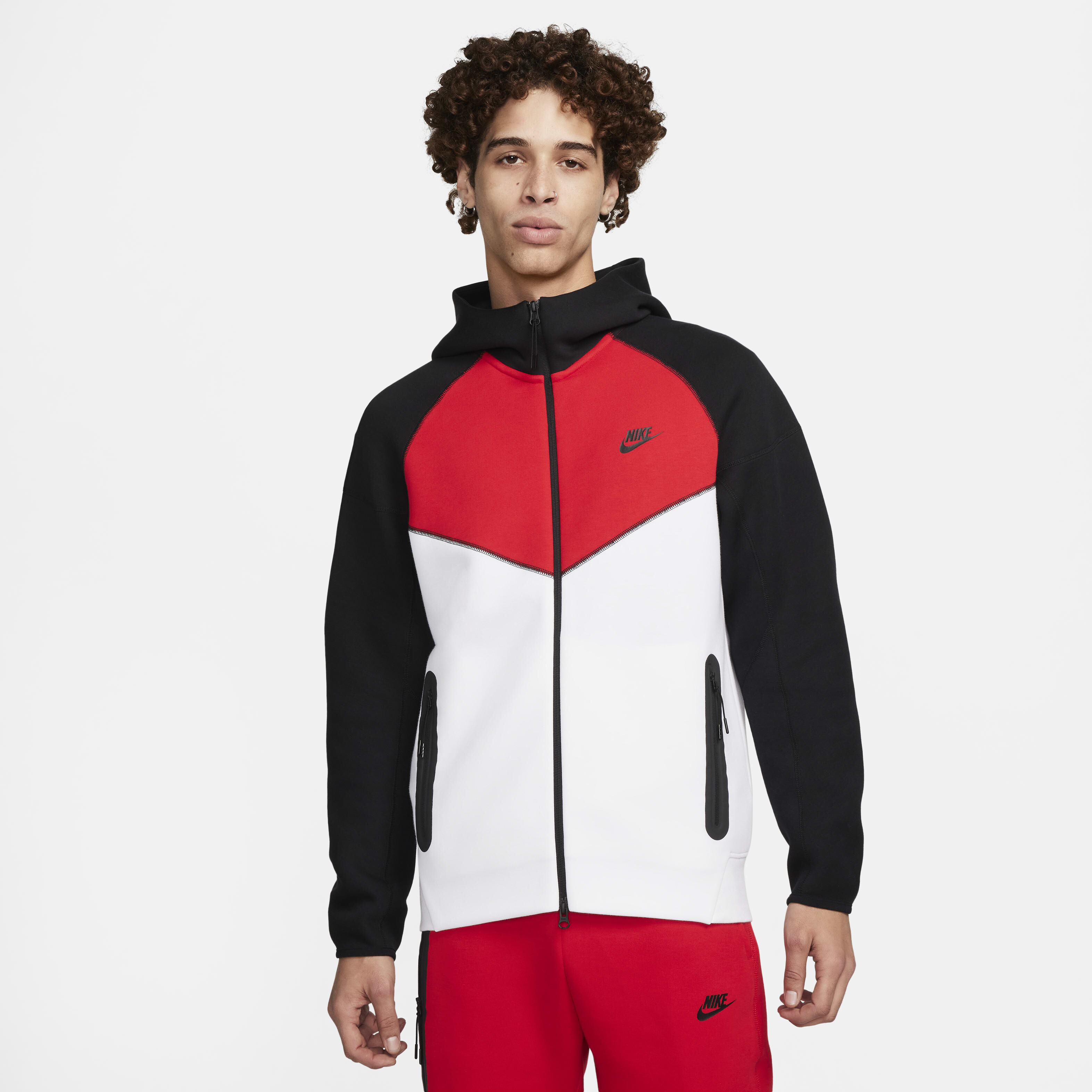 Nike tech fleece windrunner red top