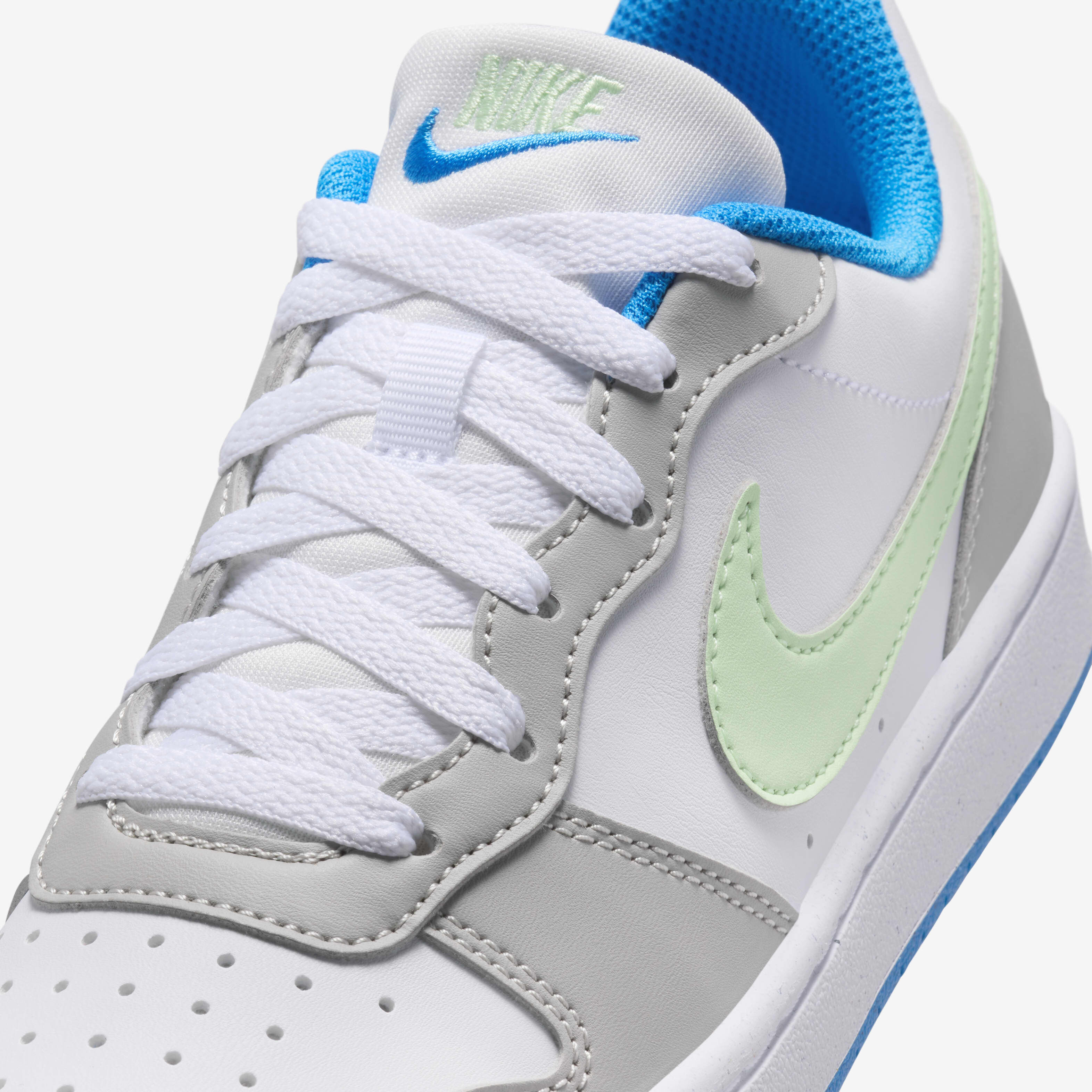 Buy Nike Court Borough Low Recraft Older Kids Shoes Light Iron Ore White Photo Blue Vapour Green Nike Kuwait Official