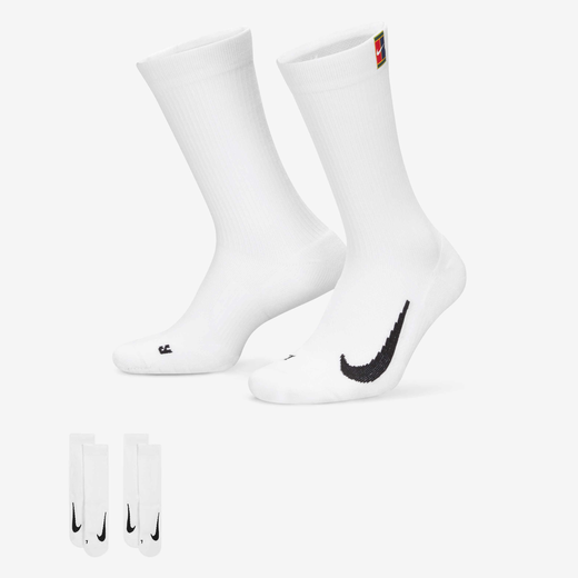 Tennis Accessories & Equipment-Nike, NikeCourt Multiplier Cushioned, Tennis Crew Socks (2 Pairs)