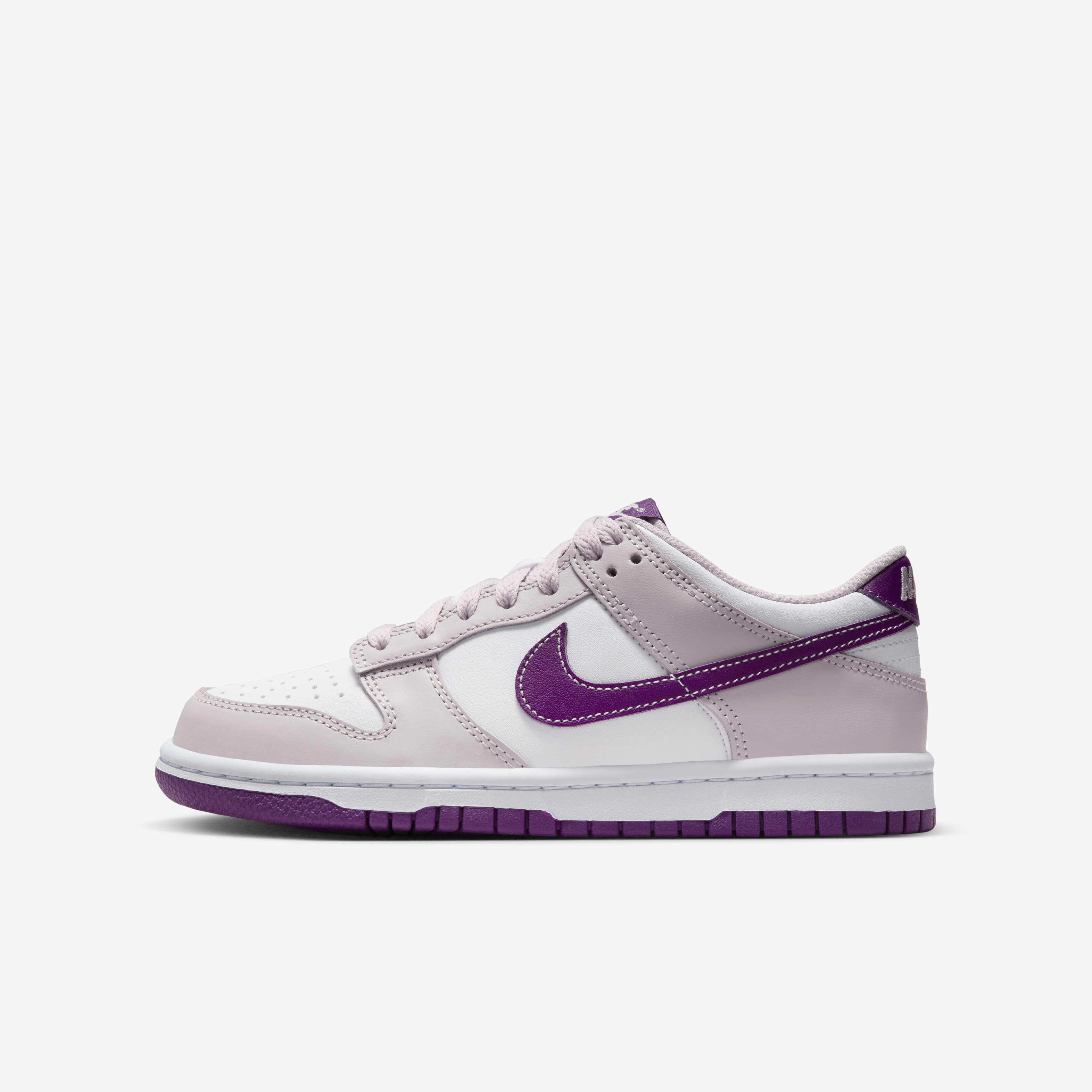 Buy Nike Dunk Low Older Kids' Shoes - White/Platinum Violet