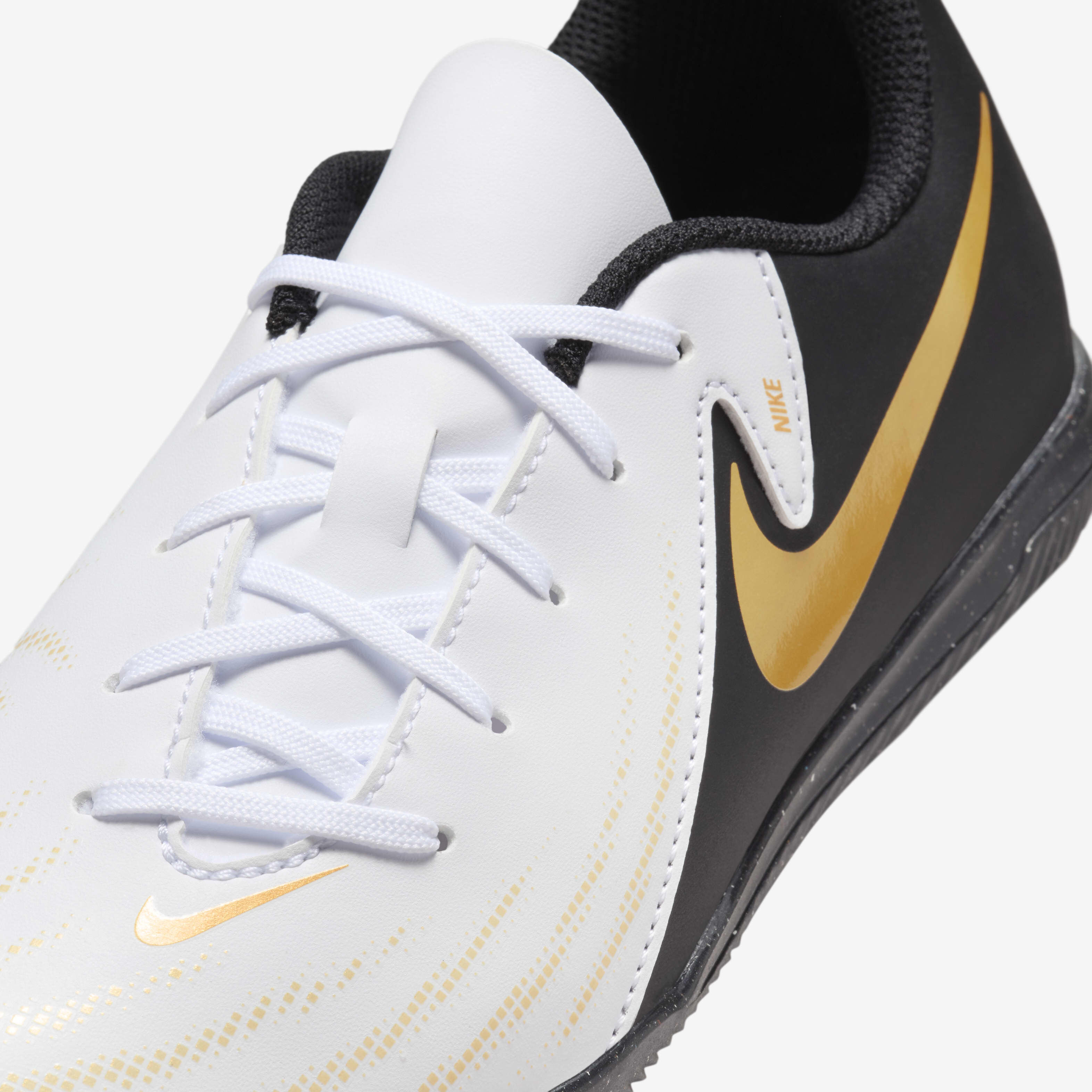 Buy Nike Jr. Phantom GX 2 Club Younger Older Kids IC Football Shoes White Metallic Gold Coin Black Nike Kuwait Official