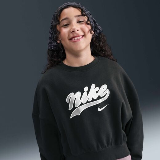 Kids' Sweatshirts-Nike, Nike Sportswear, Older Kids' (Girls') Cropped Fleece Sweatshirt