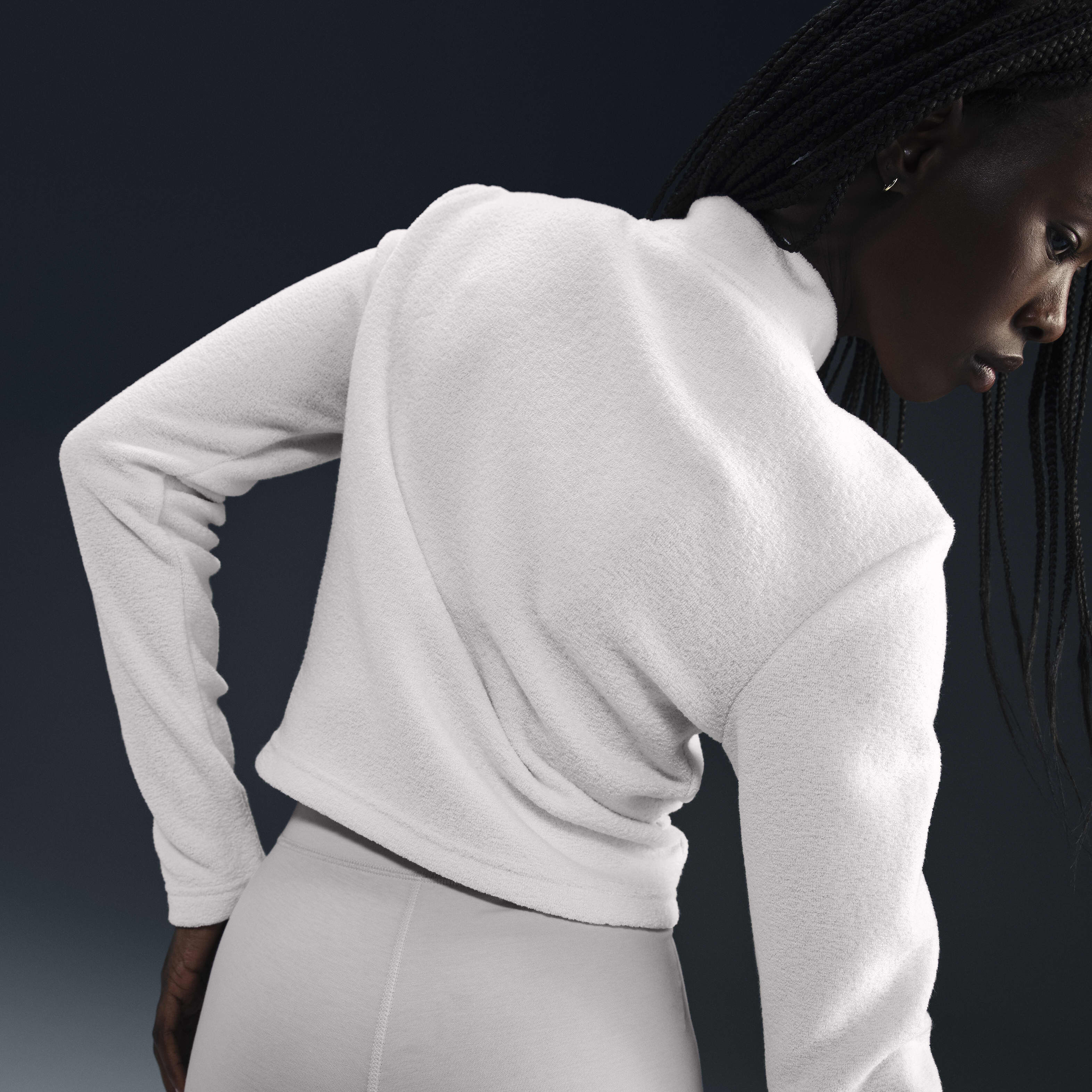Nike® Women's Club Fleece Sleeve Swoosh Half-Zip Pullover