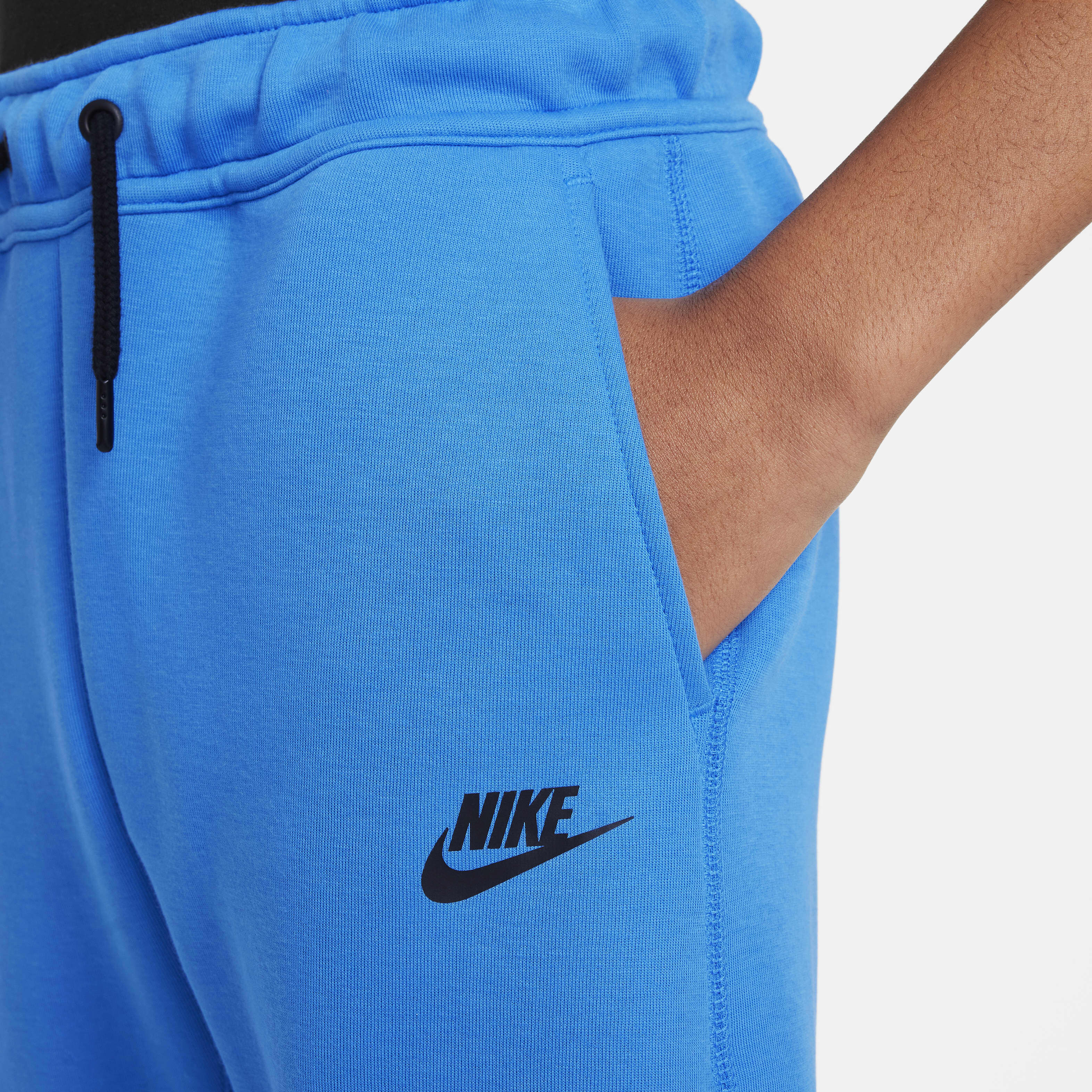 Buy Nike Sportswear Tech Fleece Older Kids Boys Trousers Light Photo Blue Black Black Nike Kuwait Official