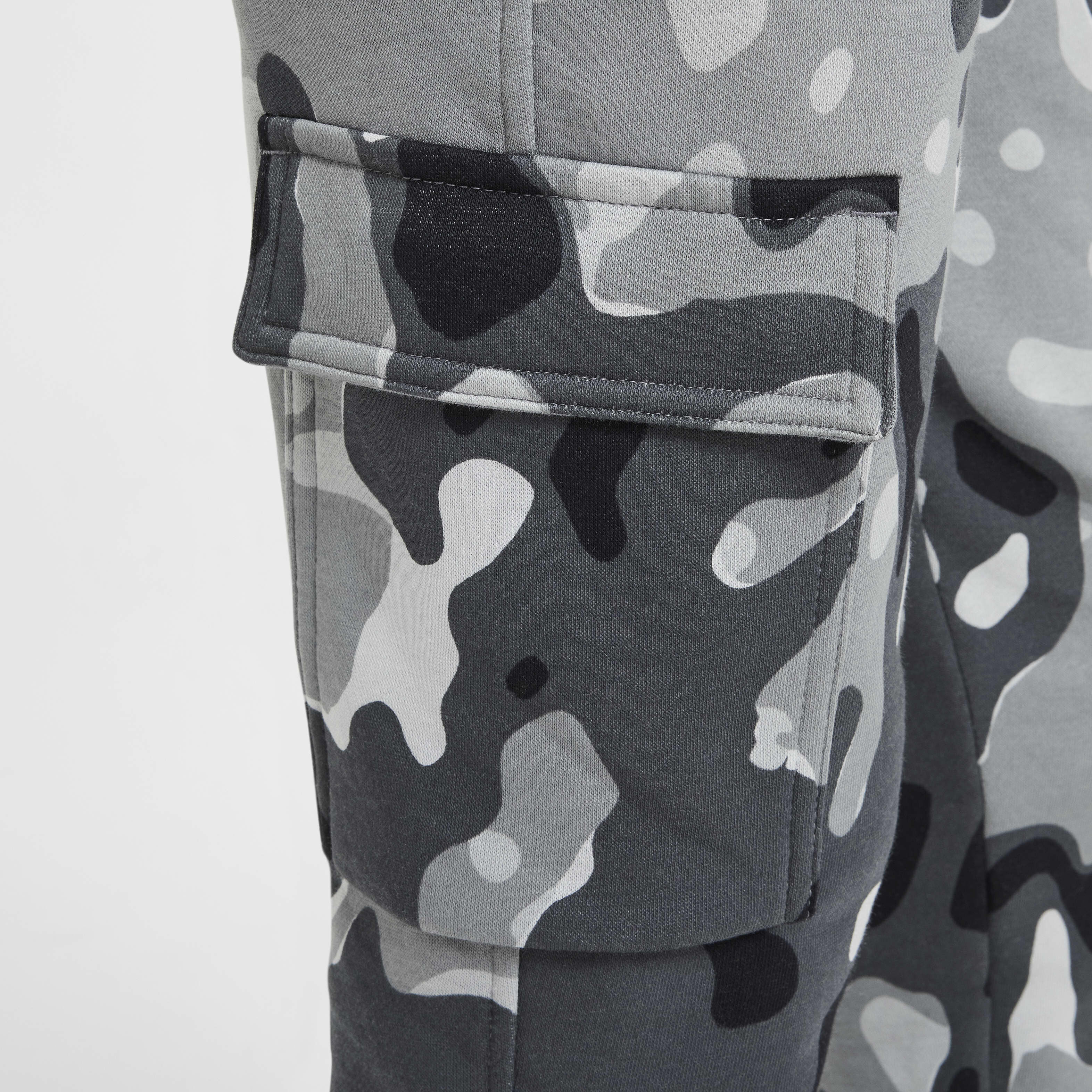 Buy Nike Sportswear Club Fleece Older Kids Camo Cargo Trousers Smoke Grey White Nike Kuwait Official