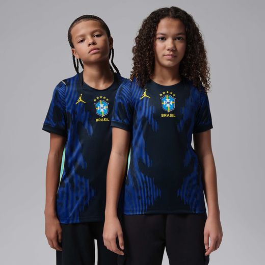 Kids' Jerseys-JRDN, Brazil 2026 Stadium Away, Older Kids' Jordan Dri-FIT Football Replica Shirt