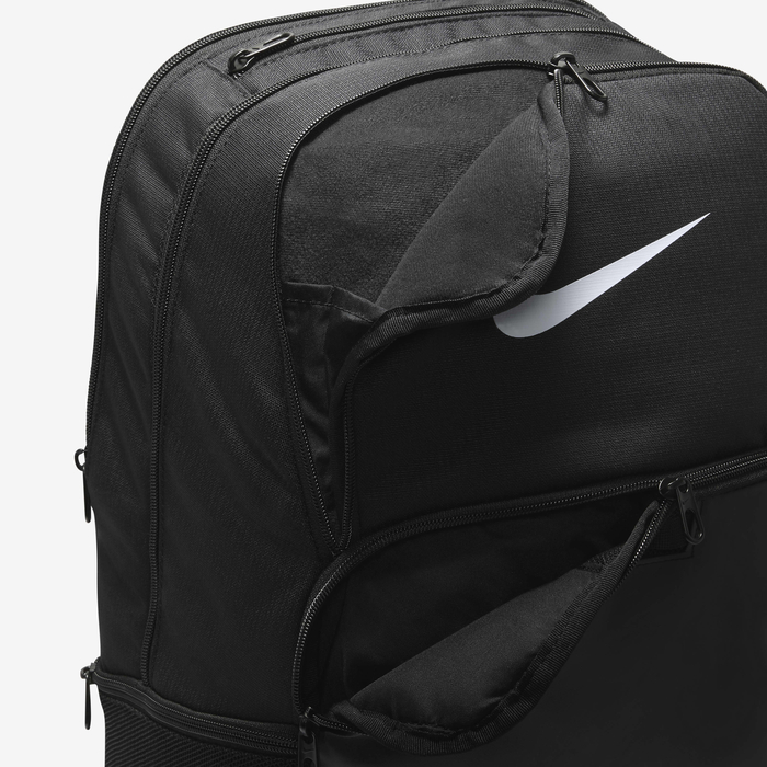 large nike backpacks Brasilia Training Backpack, Extra Backpack Built for Secure Sporty Look Classic black with bold Nike branding for everyday style The Nike 3 Brand Blitz Backpack combines function and style with a roomy 30L capacity Nike Game-Day Large Lacrosse Backpack