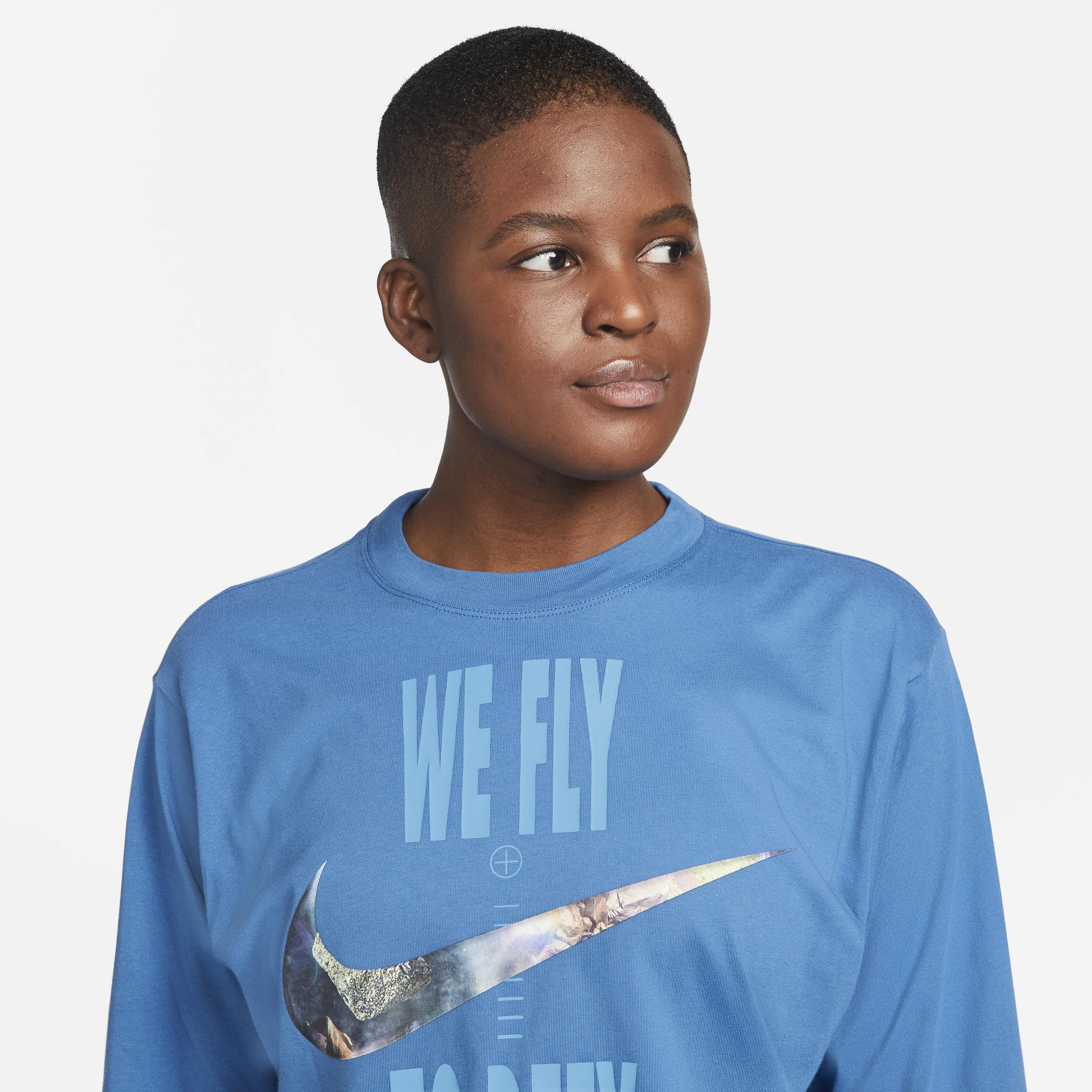 Buy Nike Swoosh Fly Women s Boxy Long Sleeve T Shirt Nike Kuwait Official