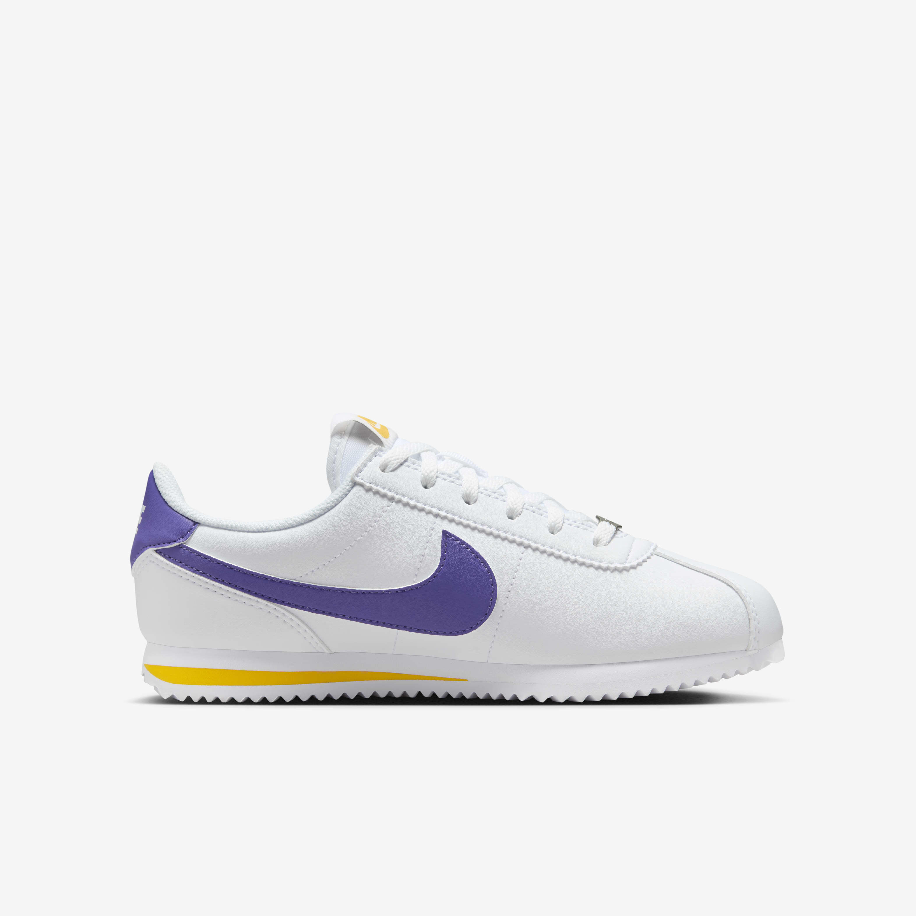 Buy Nike Cortez Older Kids Shoes White Varsity Maize Varsity Purple Nike Kuwait Official