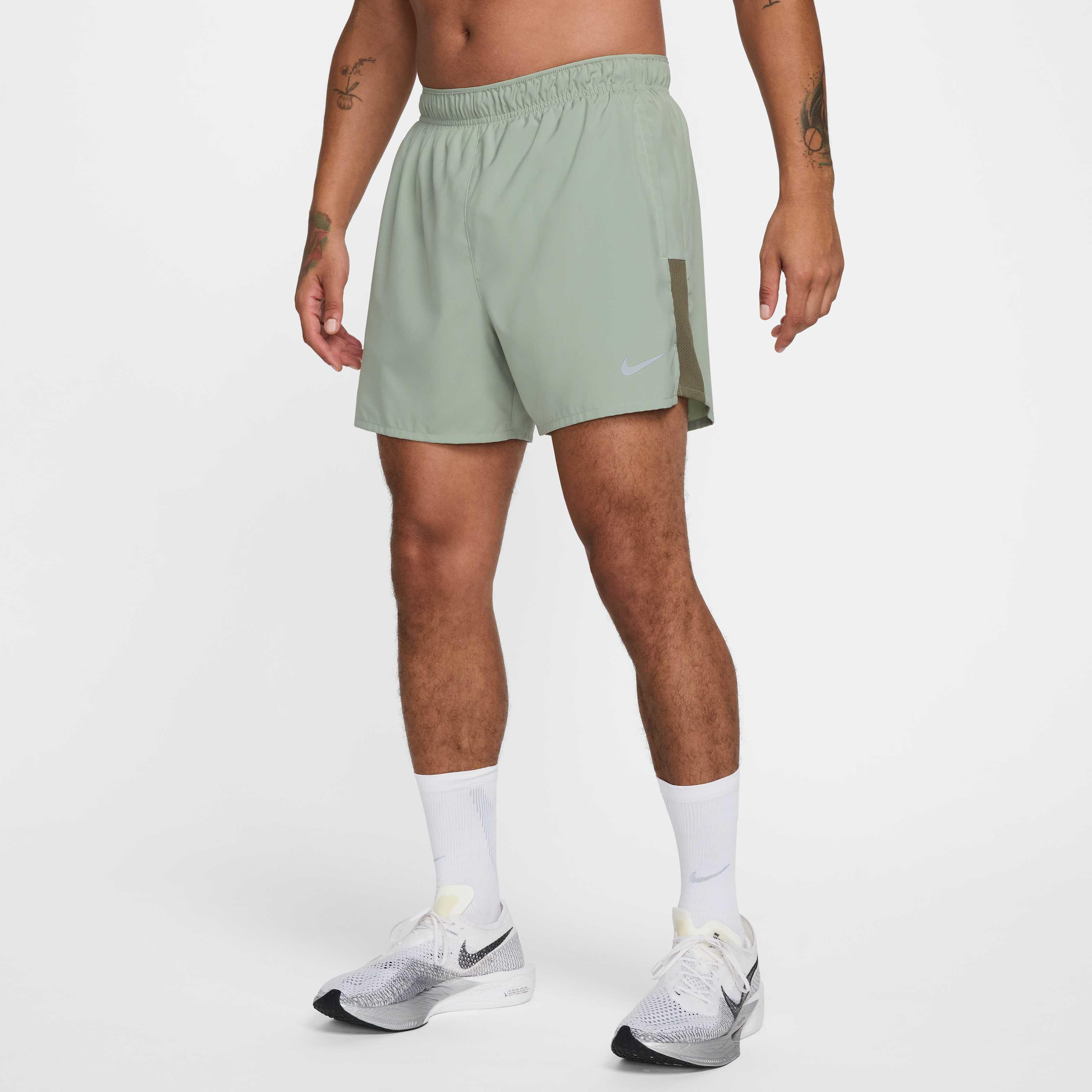 olive green nike running shorts