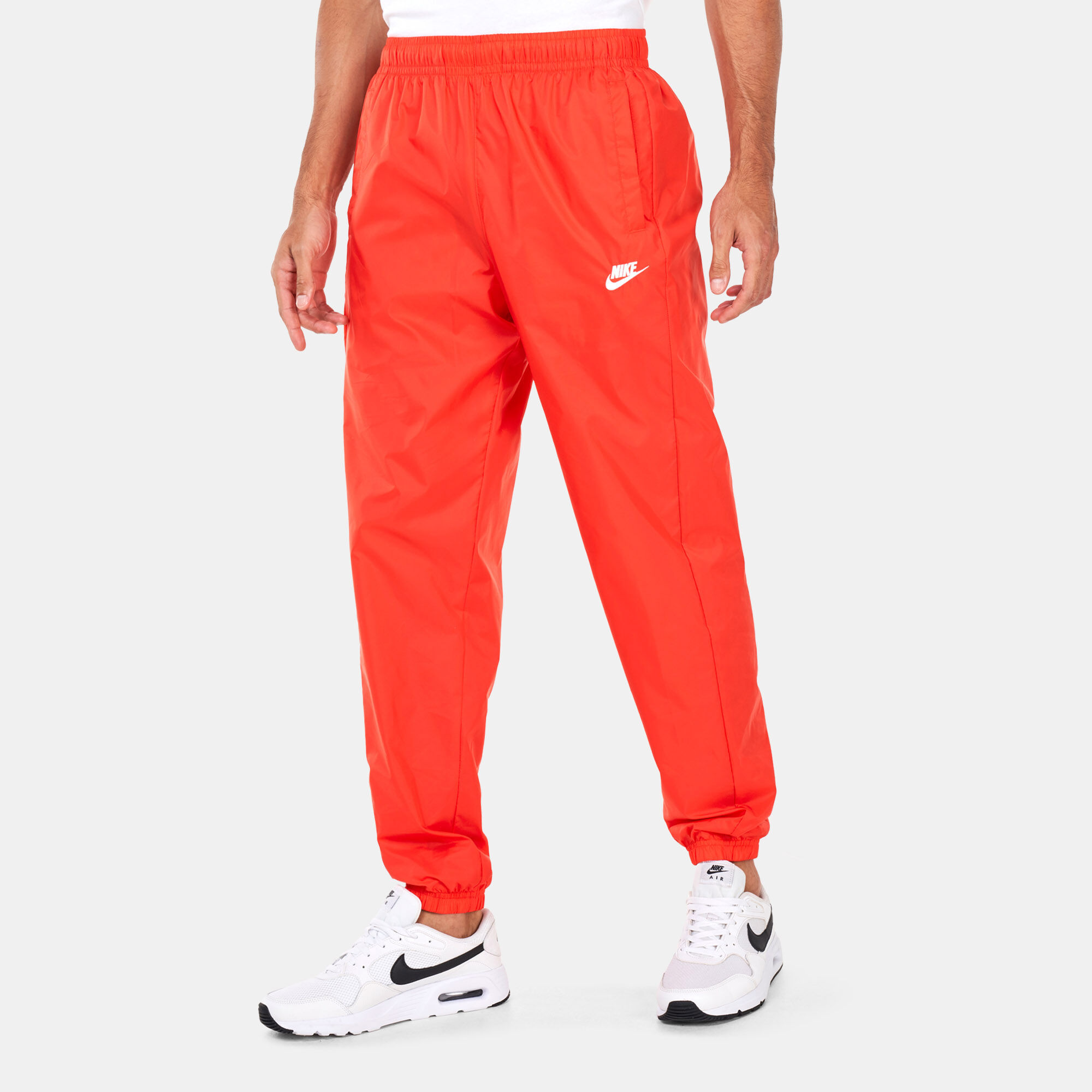 Nike woven tracksuit set in red new arrivals