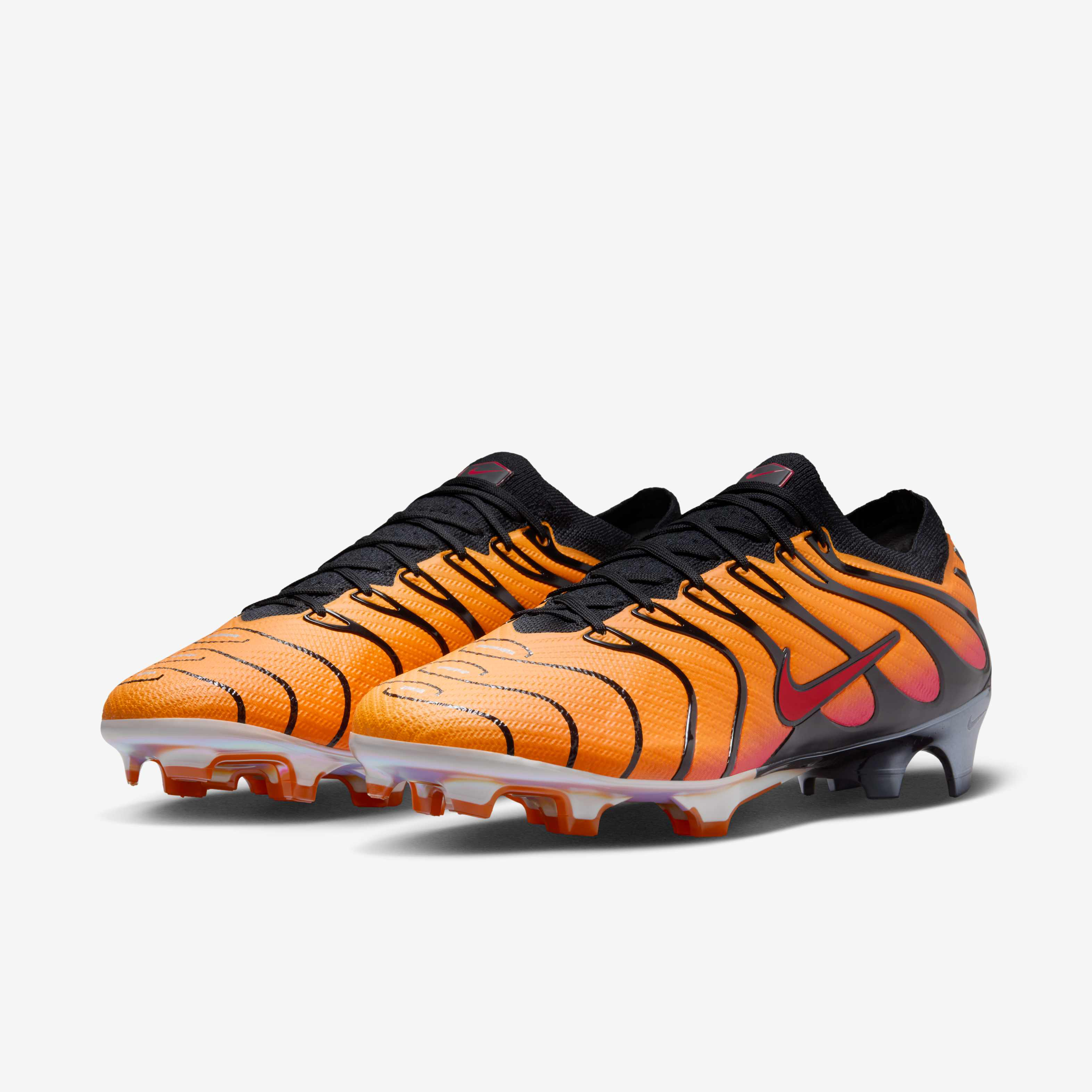 orange and black nike mercurials